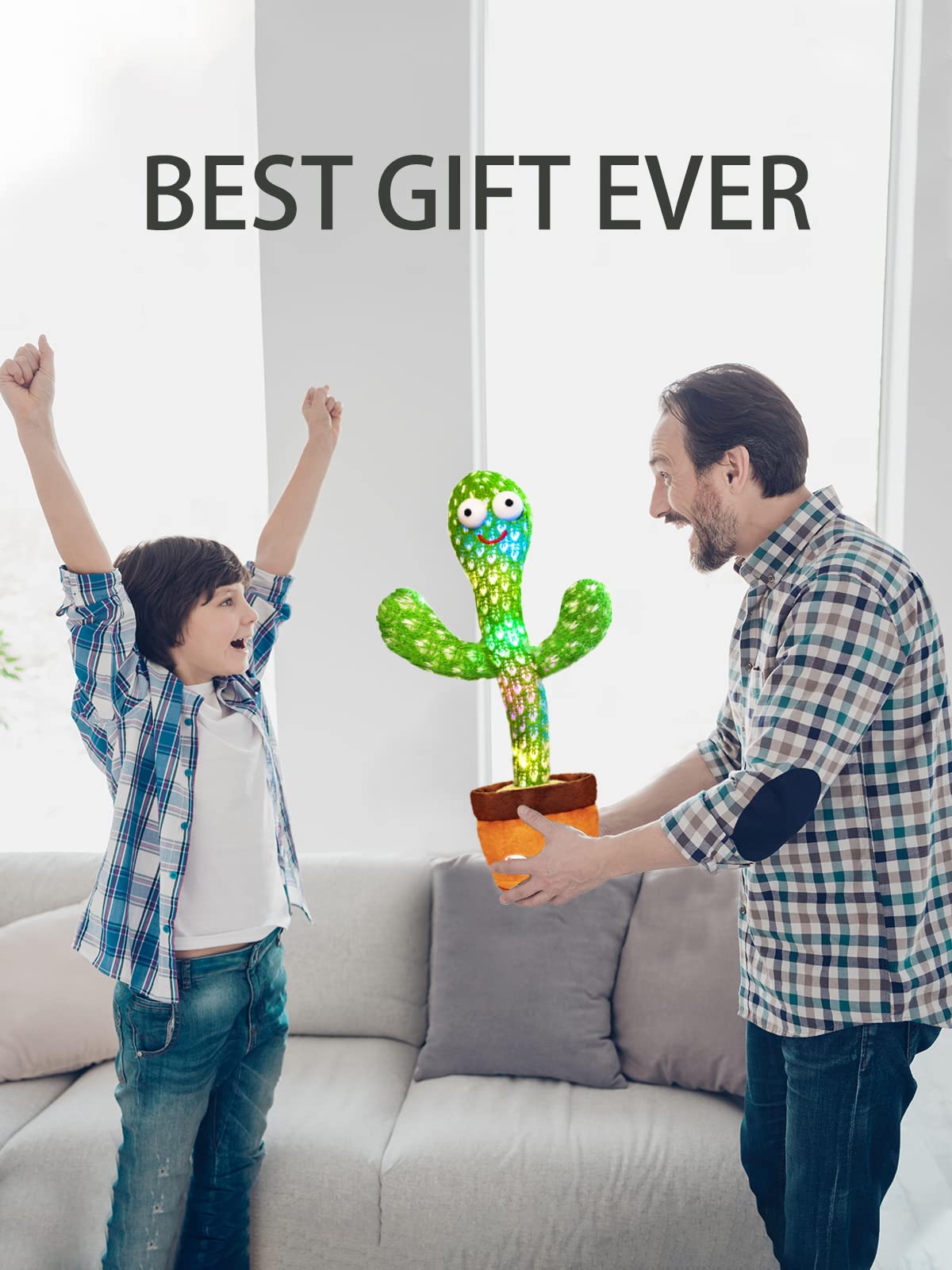 Foto 6 pulgar | Juguete de Cactus Parlante y Cantante con Luz LED y 120 Canciones para Bebés - Venta Internacional