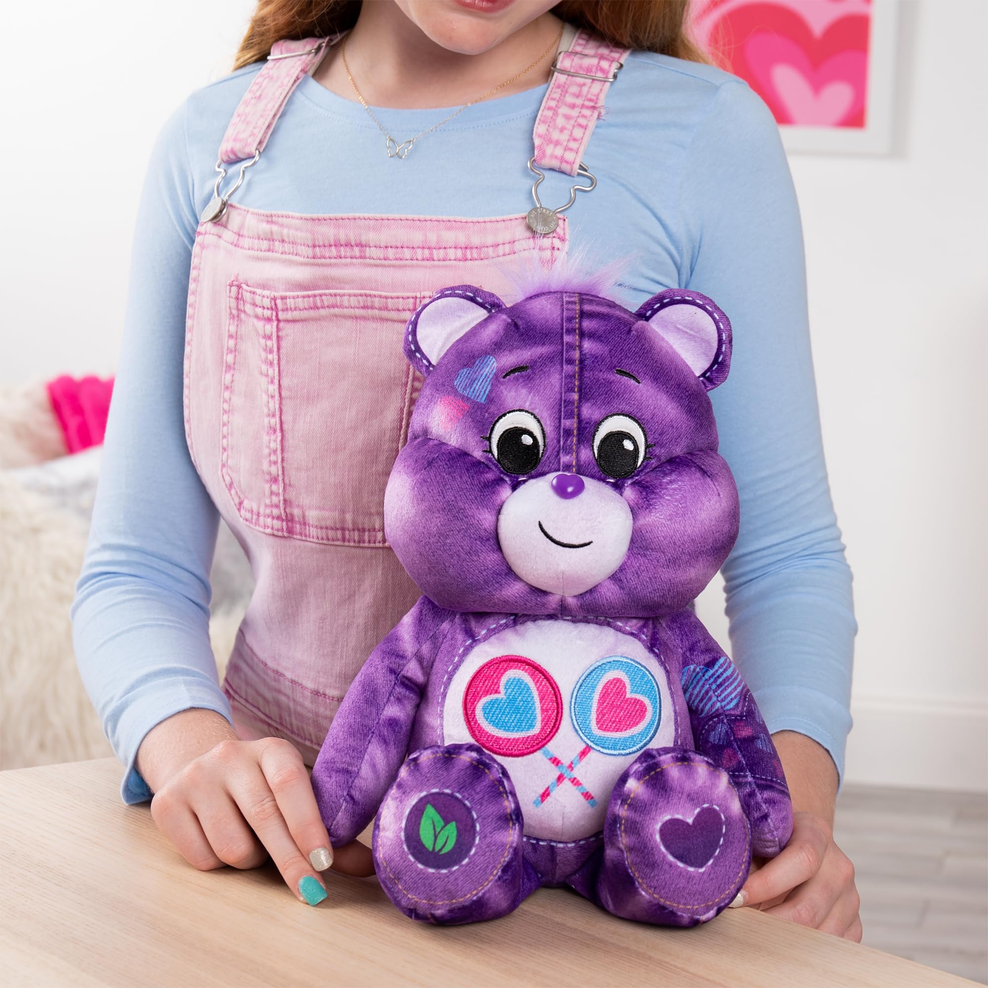 Foto 3 pulgar | Juguete de Peluche Care Bears Share Bear Morado 14 cm - Venta Internacional