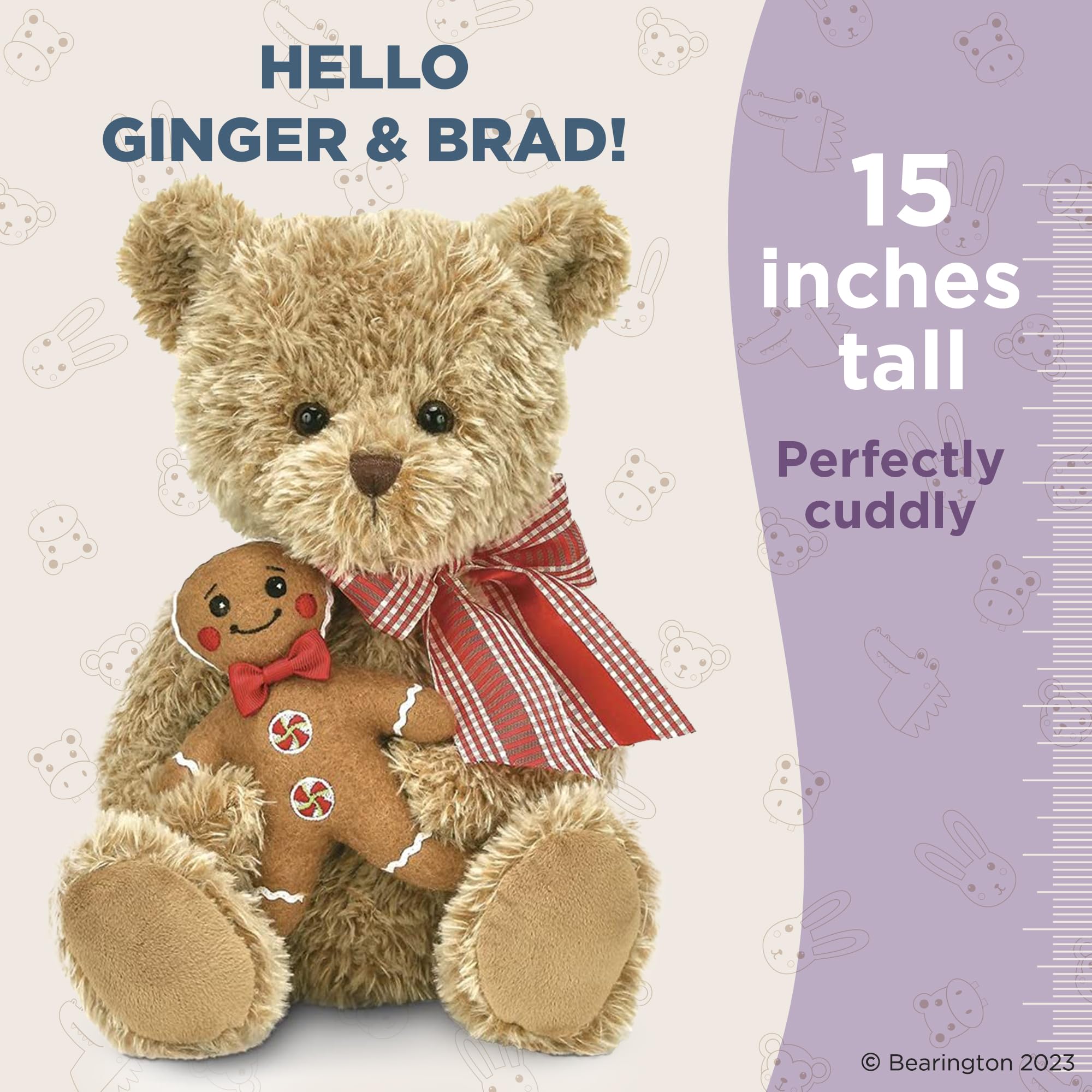 Foto 3 pulgar | Oso de Peluche Bearington Ginger & Brad 38 cm - Venta Internacional