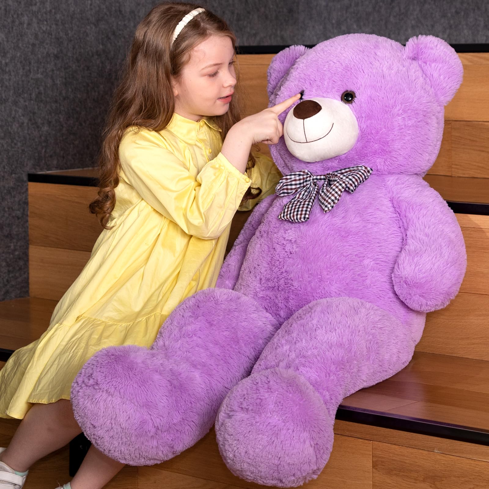 Foto 4 pulgar | Oso de Peluche MaoGoLan Tamaño Grande Púrpura 120 cm - Venta Internacional