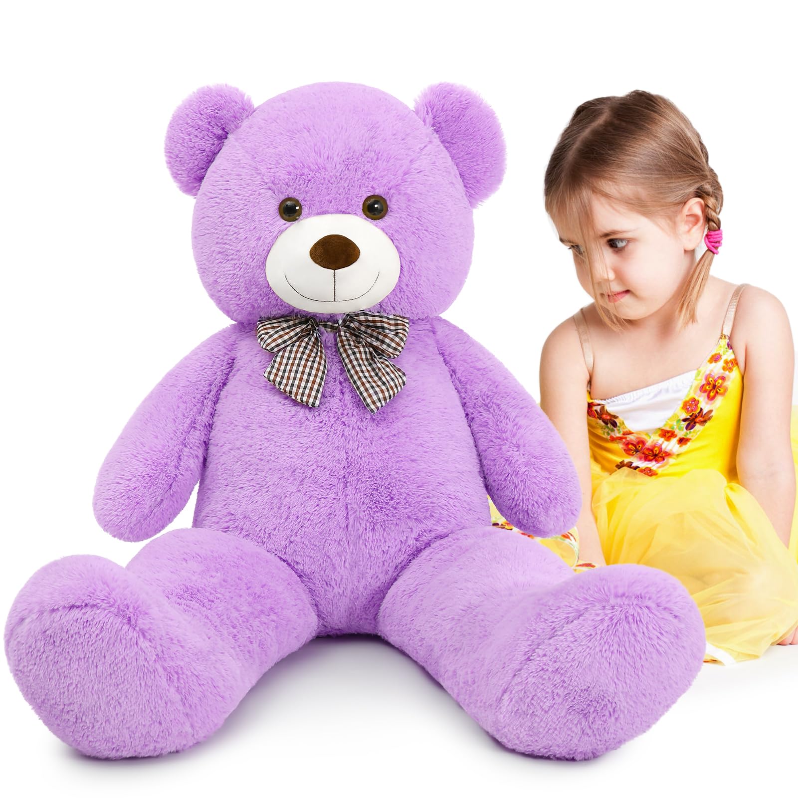 Foto 7 pulgar | Oso de Peluche MaoGoLan Tamaño Grande Púrpura 120 cm - Venta Internacional