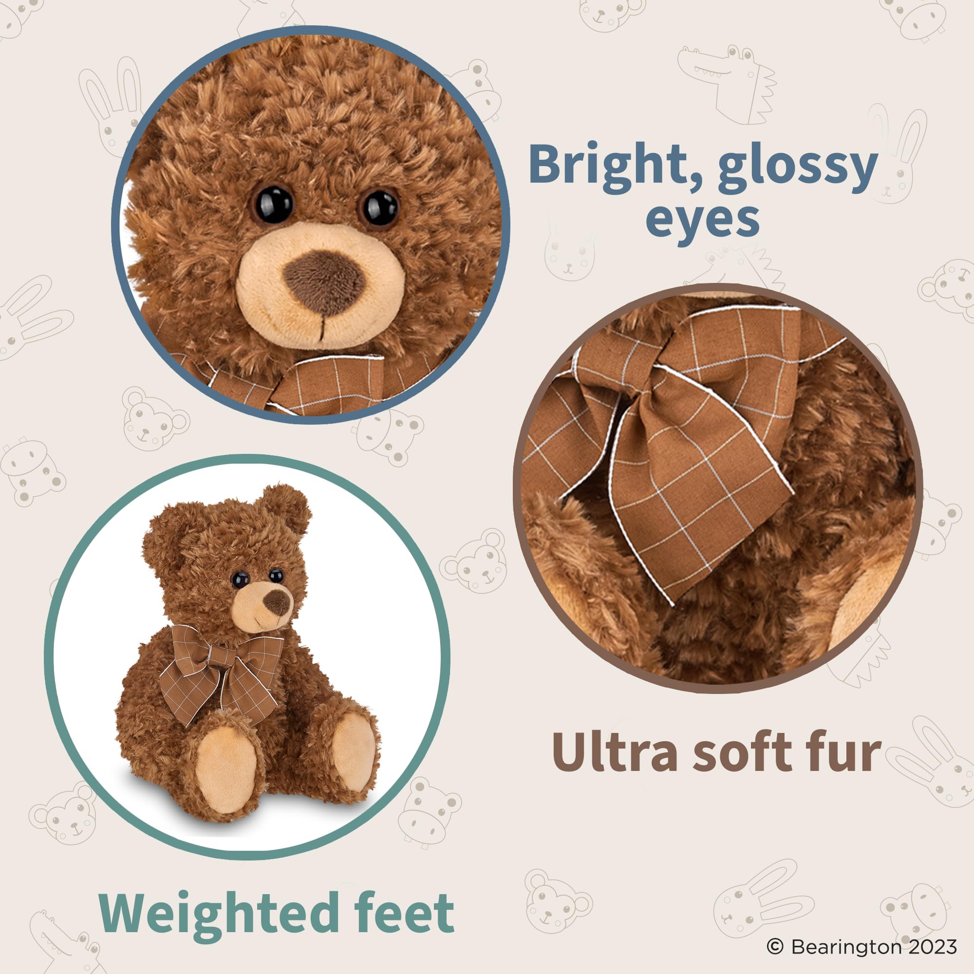 Foto 5 pulgar | Oso de Peluche Bearington Lil' Reggie de 30 cm color Marrón - Venta Internacional