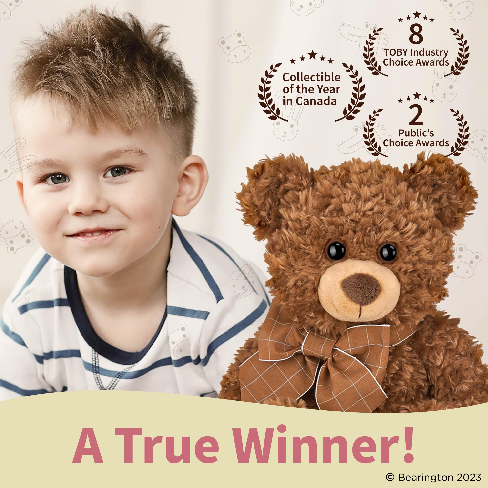 Foto 6 pulgar | Oso de Peluche Bearington Lil' Reggie de 30 cm color Marrón - Venta Internacional