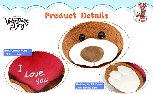 Foto 6 pulgar | Oso de Peluche Hwd Te Amo 25 cm con Relleno de Felpa en Forma de Corazón Rojo - Venta Internacional