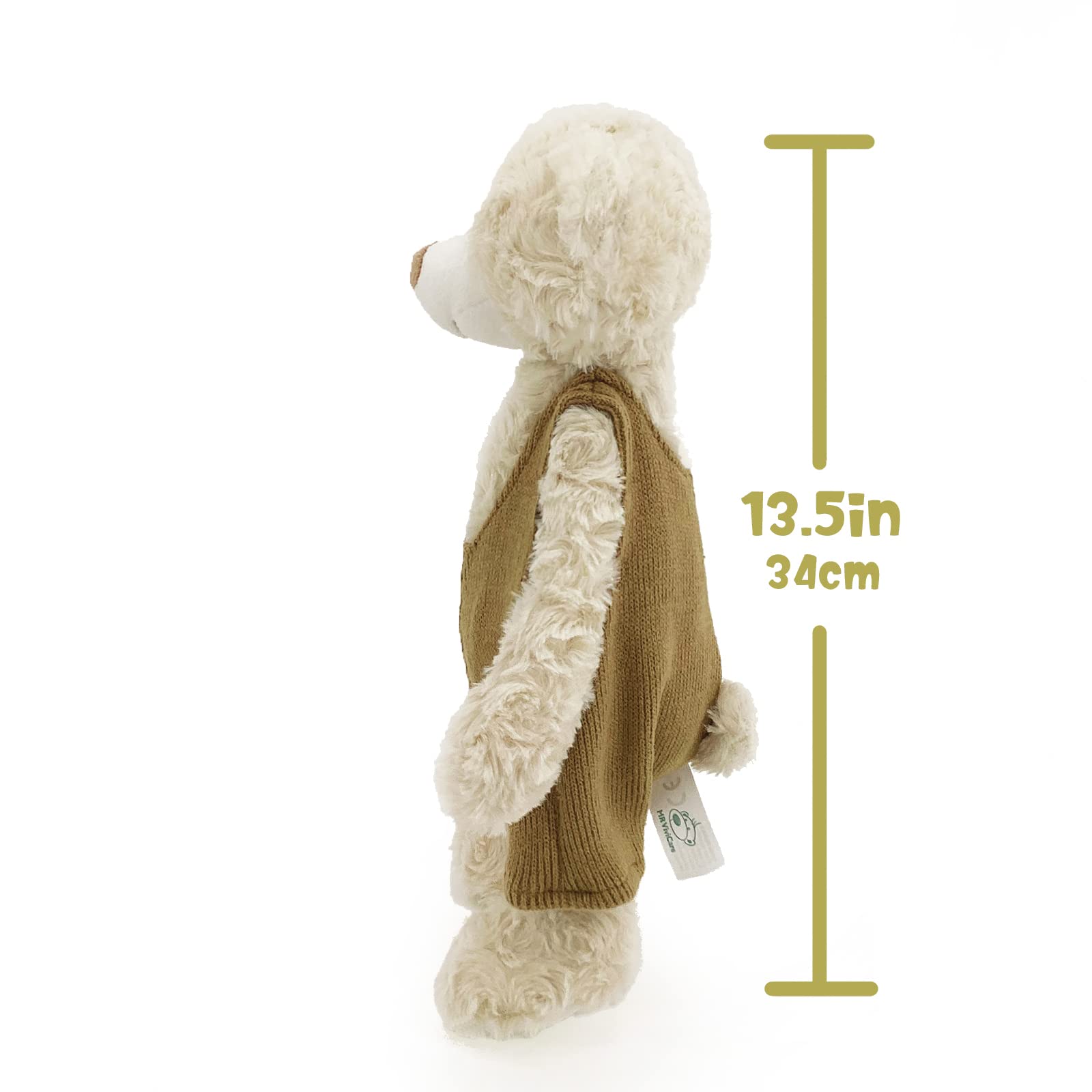 Foto 3 pulgar | Oso de Peluche Mr. Vivicare de 13.5 Pulgadas color Crema Y Beige - Venta Internacional