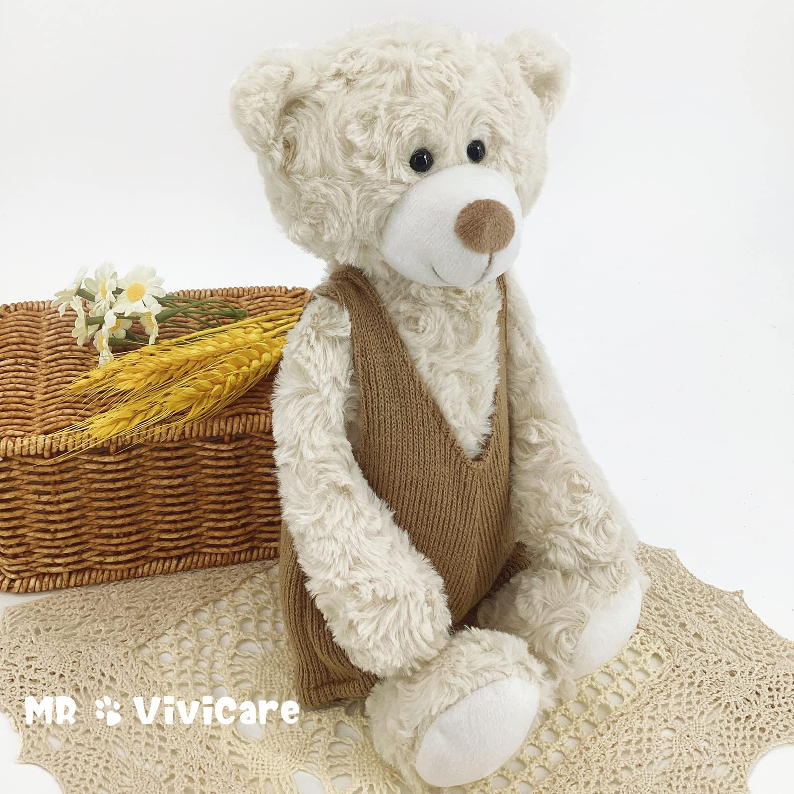 Foto 8 pulgar | Oso de Peluche Mr. Vivicare de 13.5 Pulgadas color Crema Y Beige - Venta Internacional