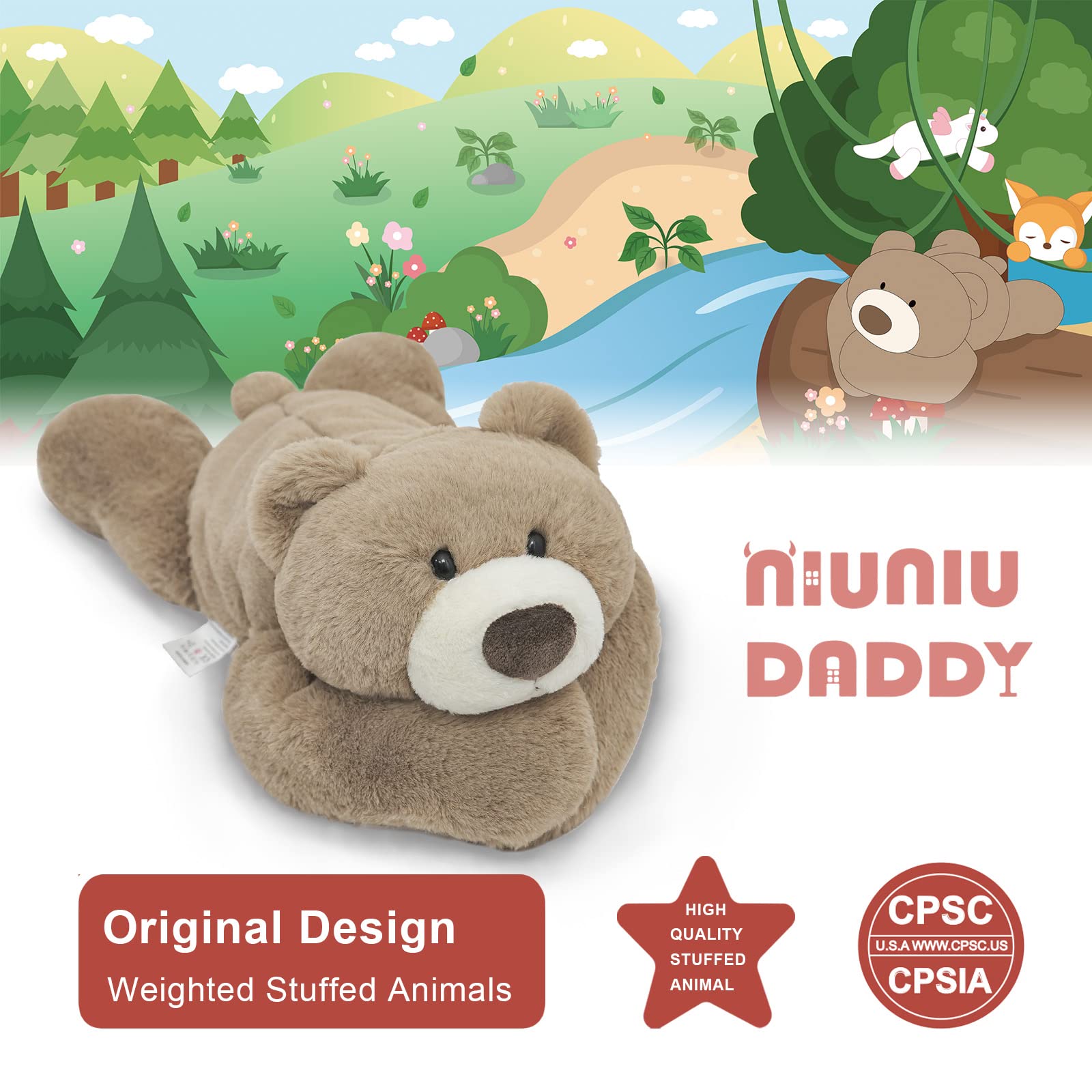 Foto 6 pulgar | Peluche Pesado Niuniu Daddy Panda 1,5 Kg para Niños - Venta Internacional