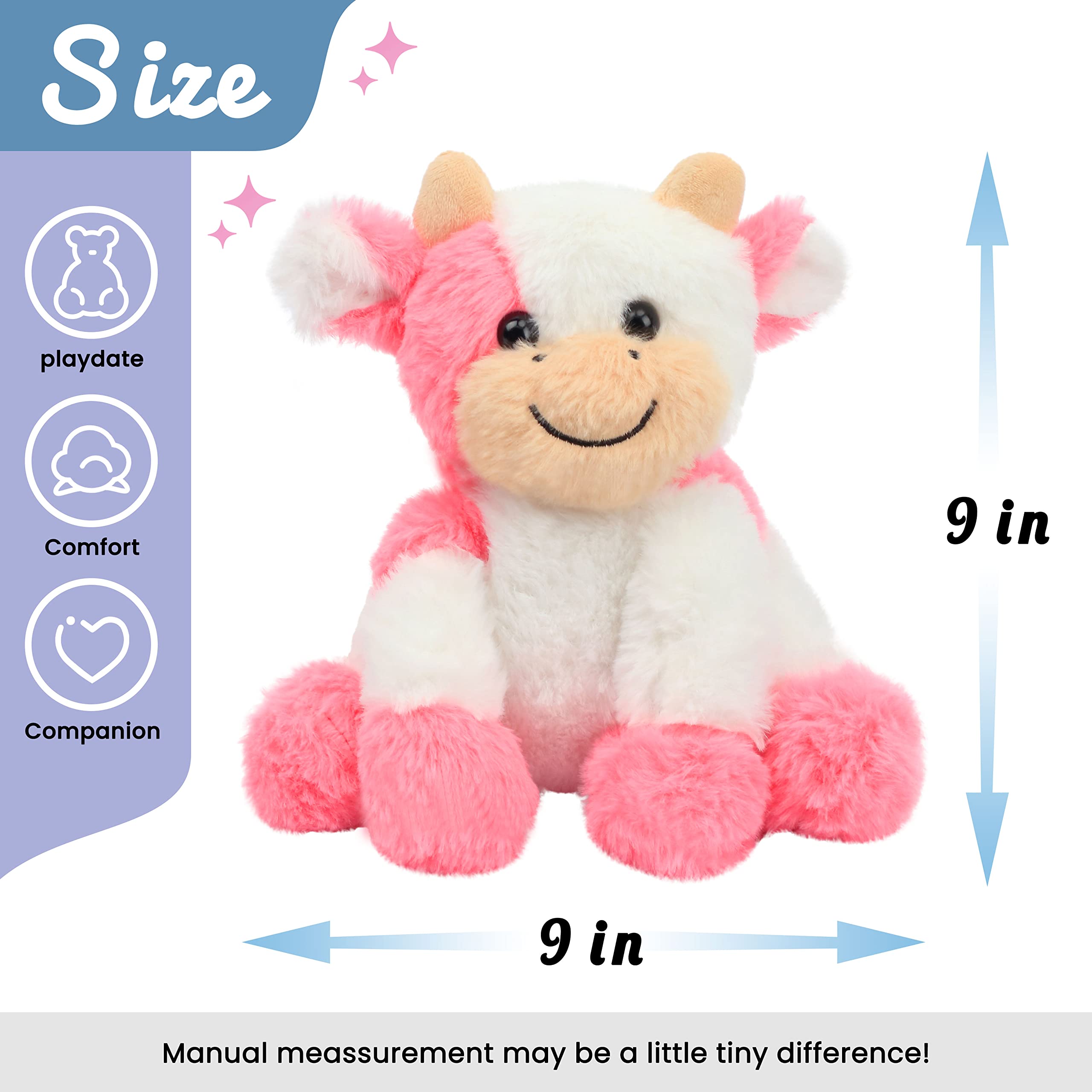 Foto 4 pulgar | Peluche Hopearl de Vaca de Peluche Multicolor 23 cm para Niños  - Venta Internacional