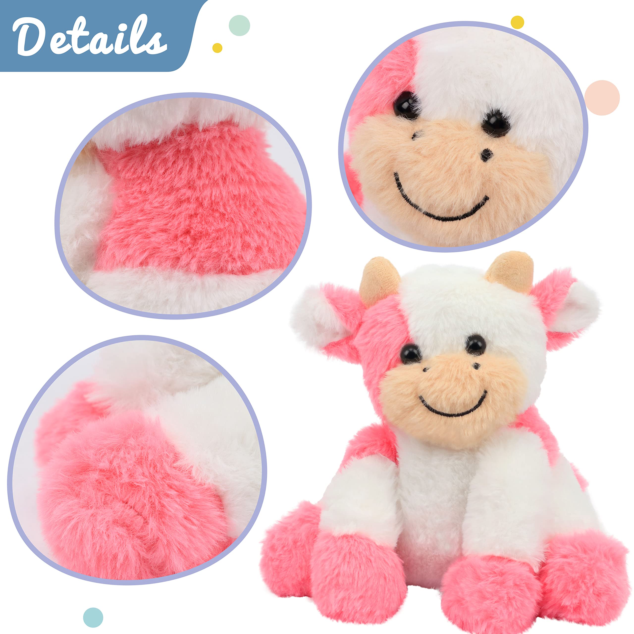 Foto 6 pulgar | Peluche Hopearl de Vaca de Peluche Multicolor 23 cm para Niños  - Venta Internacional