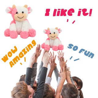 Foto 6 | Peluche Hopearl de Vaca de Peluche Multicolor 23 cm para Niños - Venta Internacional
