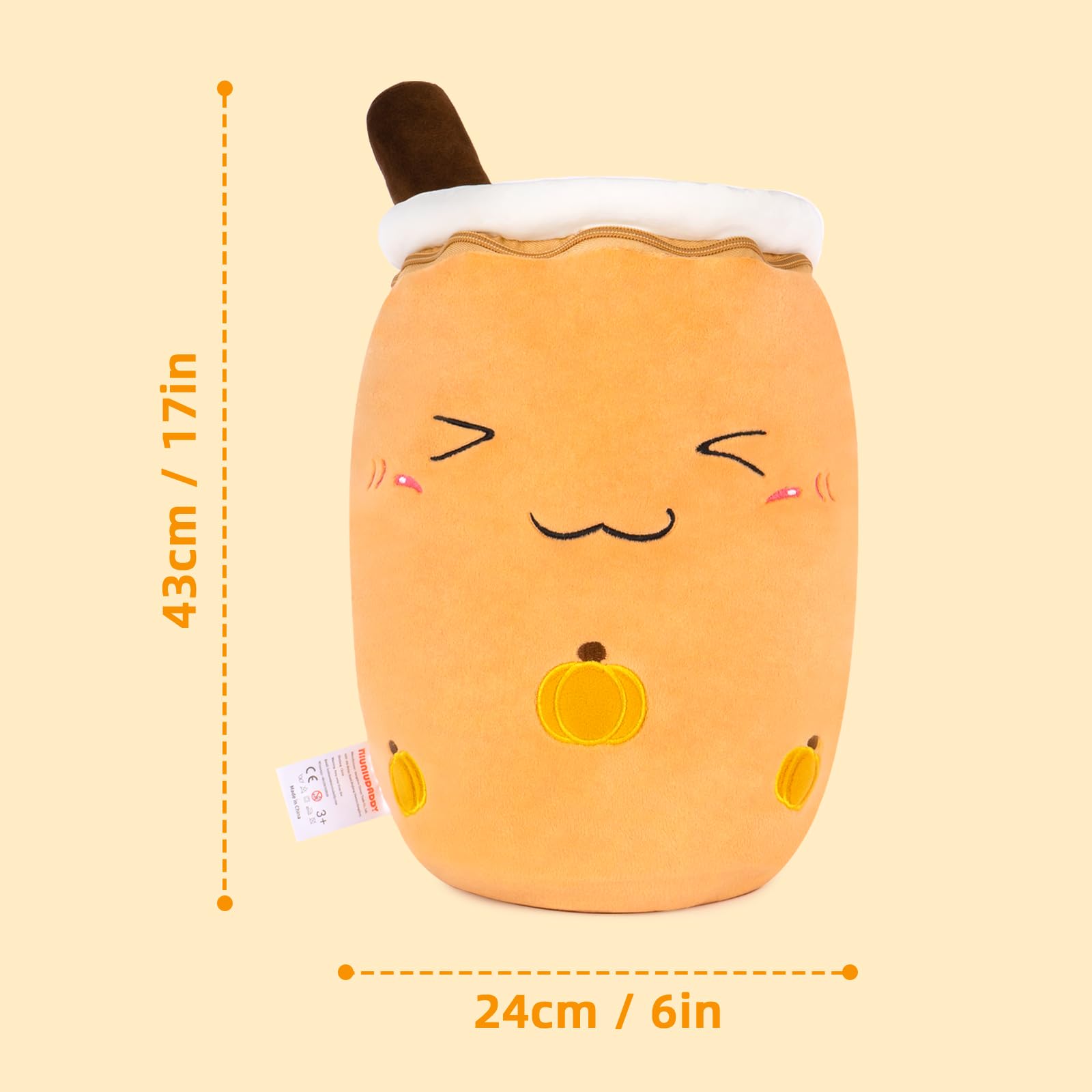 Foto 4 pulgar | Peluche Niuniu Daddy Boba Bubble Tea con Espacio Oculto 50 cm - Venta Internacional