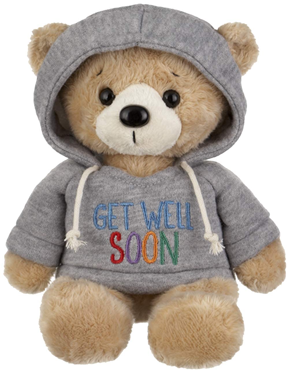 Oso de Peluche Ganz 9 ''Get Well'' con Capucha Gris - Venta Internacional
