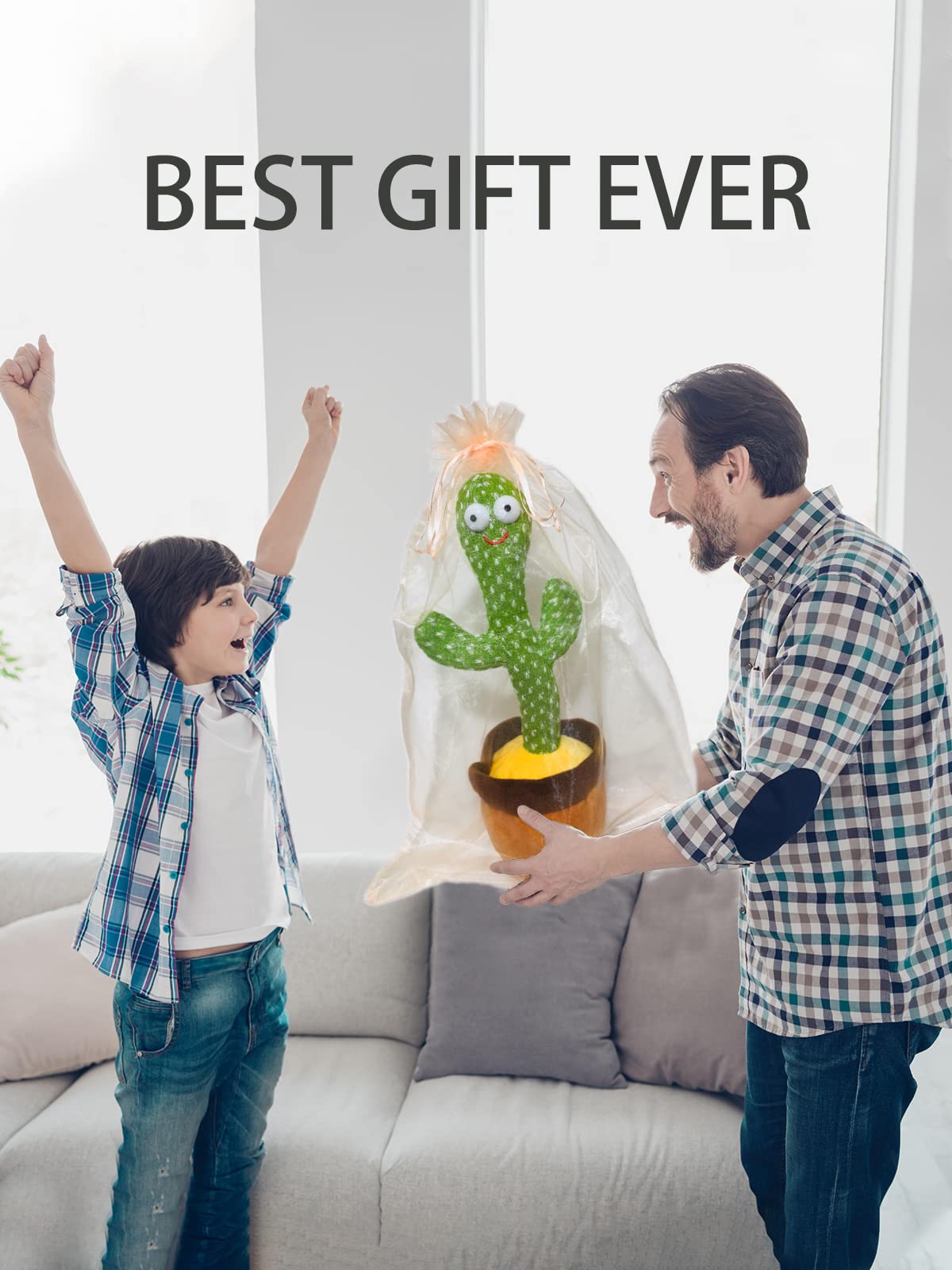 Foto 8 pulgar | Peluche Keculf Singing Dancing Cactus Baby con Volumen Ajustable - Venta Internacional