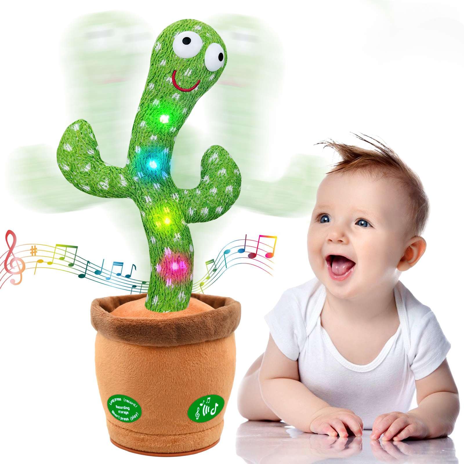 Foto 2 pulgar | Juguete para Bebés con Forma De Cactus Lgouygg mientras Canta Y Habla con Luz - Venta Internacional