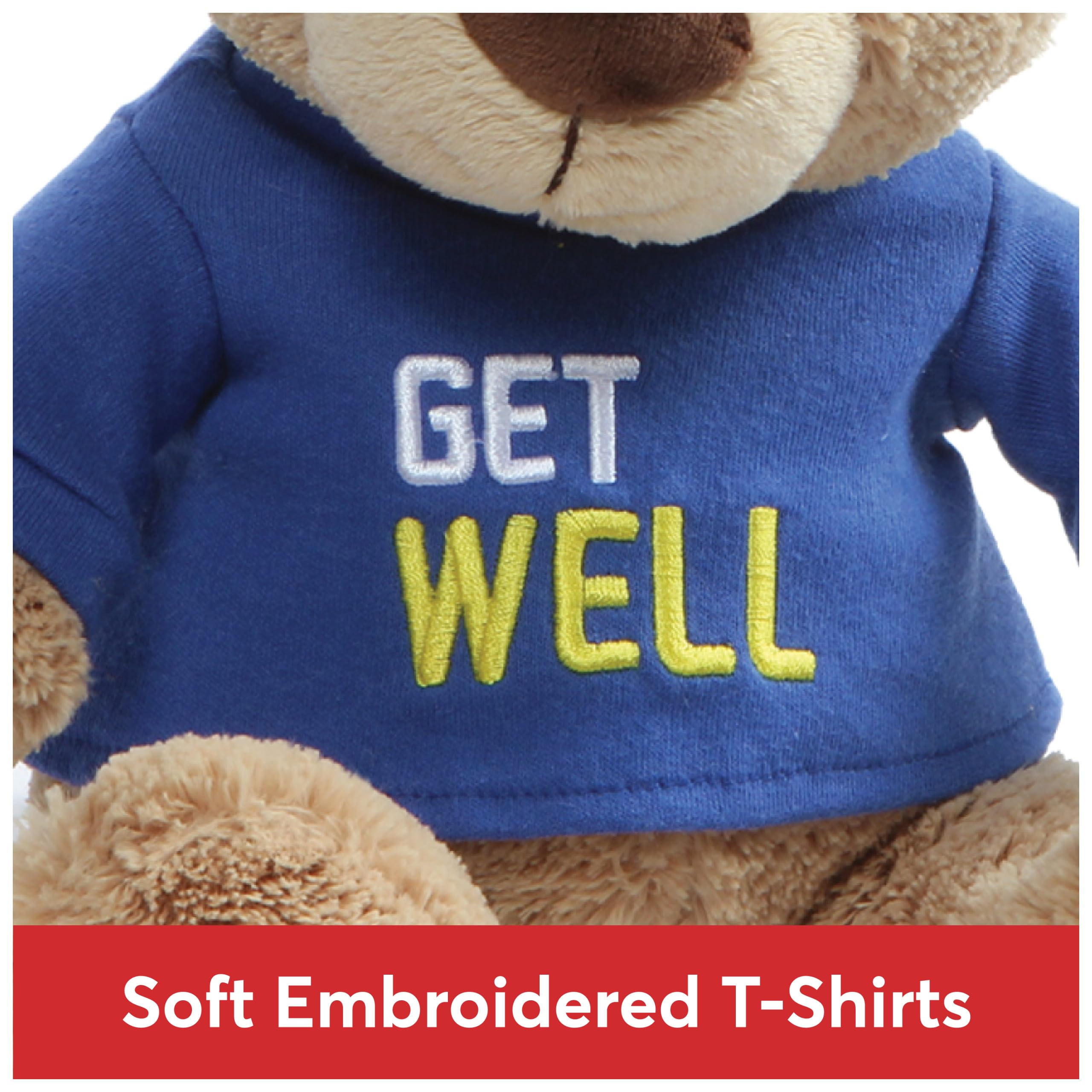 Foto 3 pulgar | Oso de Peluche Gund Get Well de 12.5 cm con Camiseta - Venta Internacional