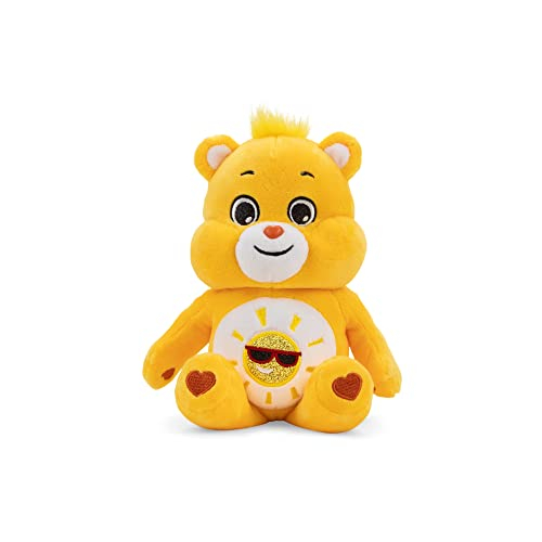 Peluche Care Bears Funshine Bear de 9 Pulgadas con Purpurina - Venta Internacional