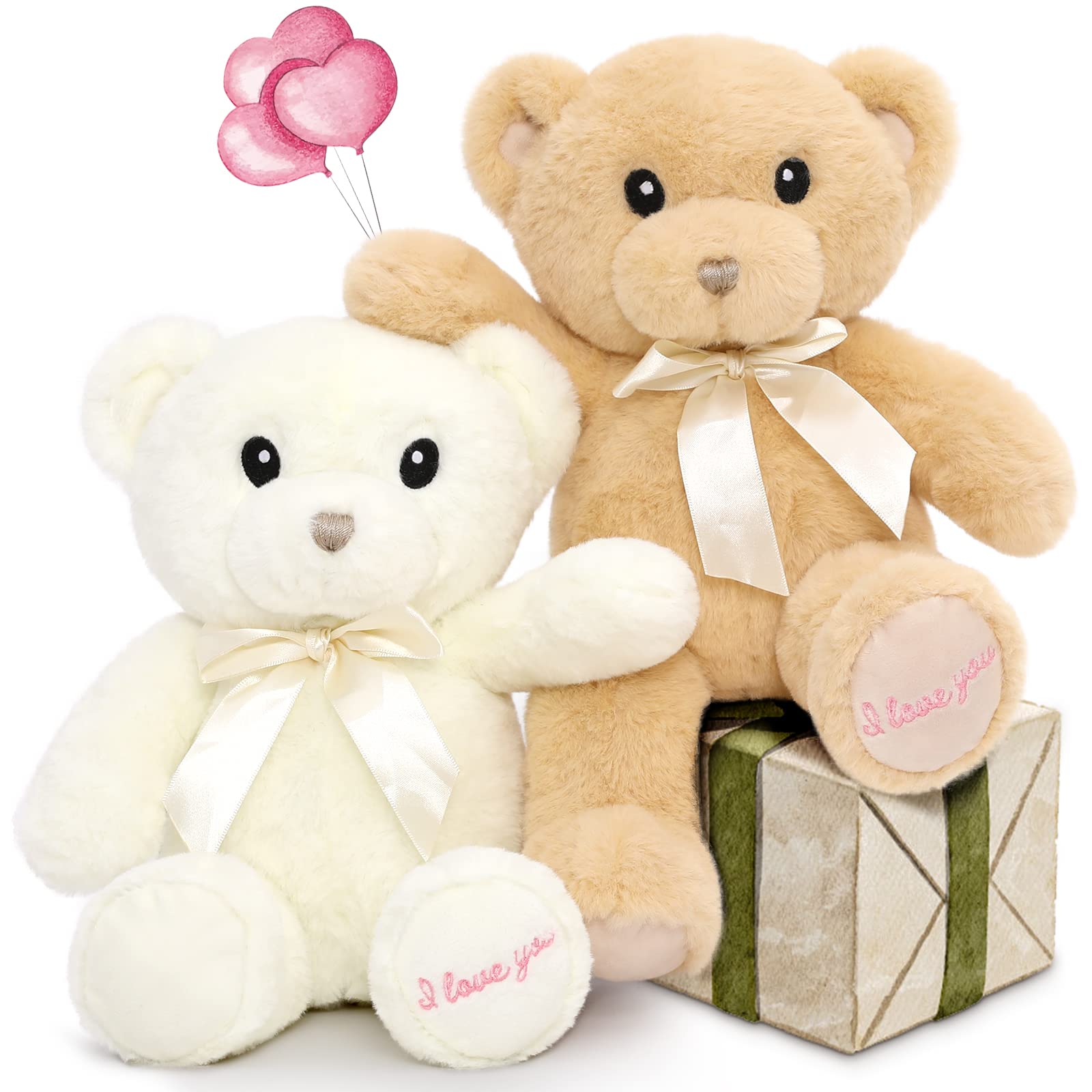 Foto 2 pulgar | Oso De Peluche Morismos I Love You De 30 Cm, Paquete De 2 - Venta Internacional.