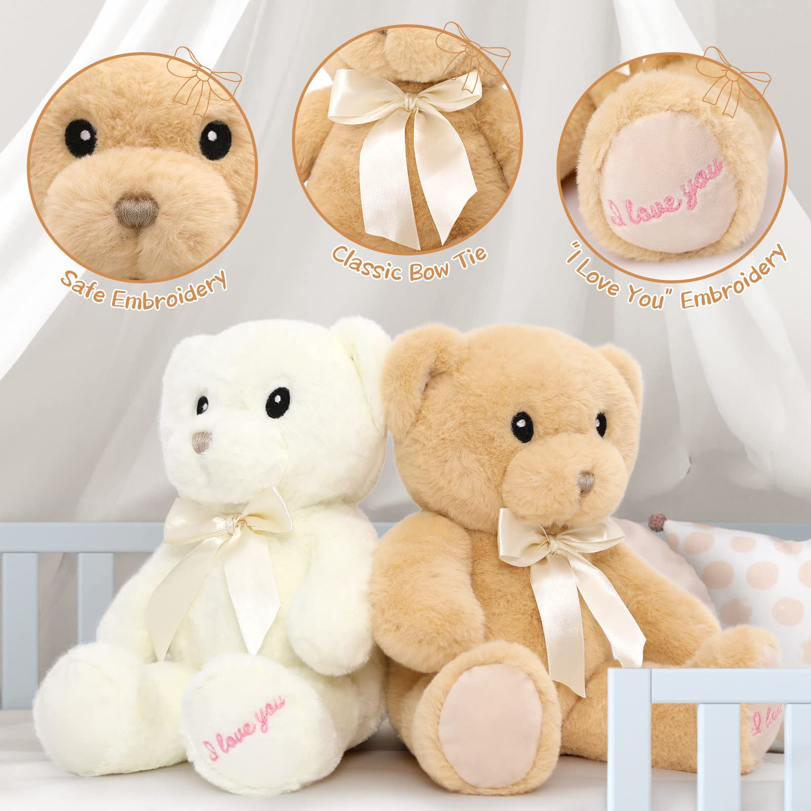 Foto 4 pulgar | Oso De Peluche Morismos I Love You De 30 Cm, Paquete De 2 - Venta Internacional.