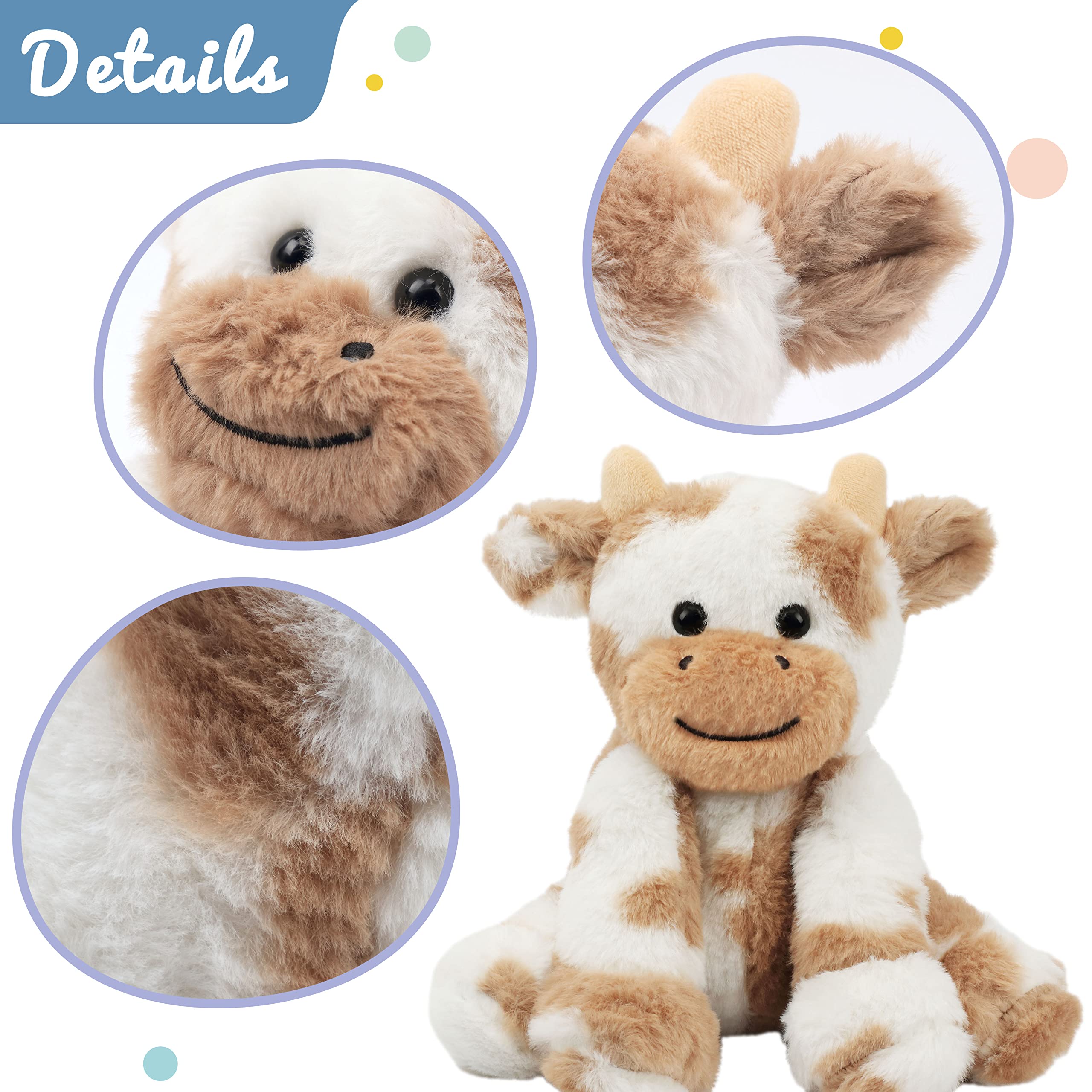 Foto 5 pulgar | Adorable Peluche Hopearl Vaca 23 Cm - Venta Internacional