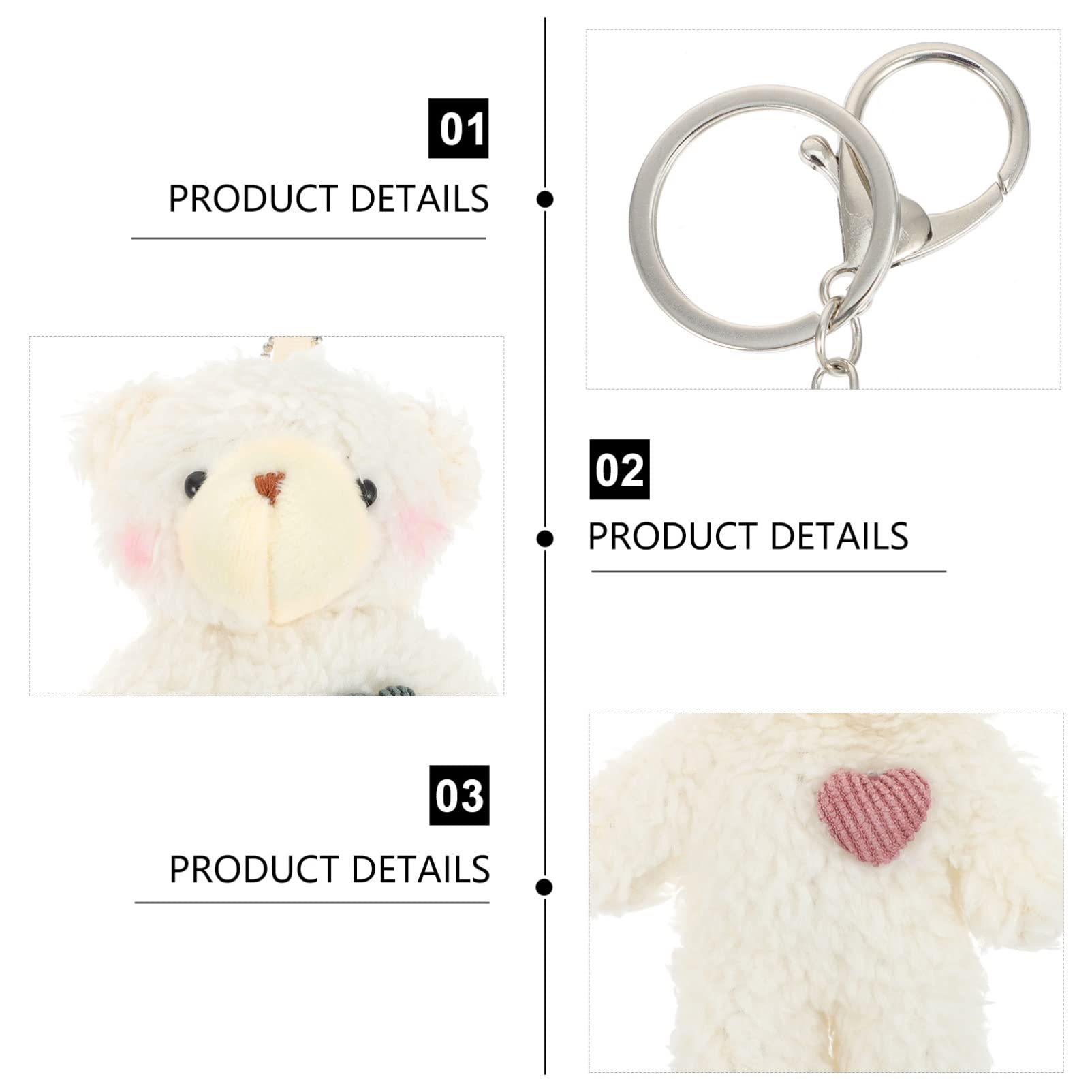 Foto 8 pulgar | Llavero con Forma de Oso De Peluche Nuobesty - Venta Internacional