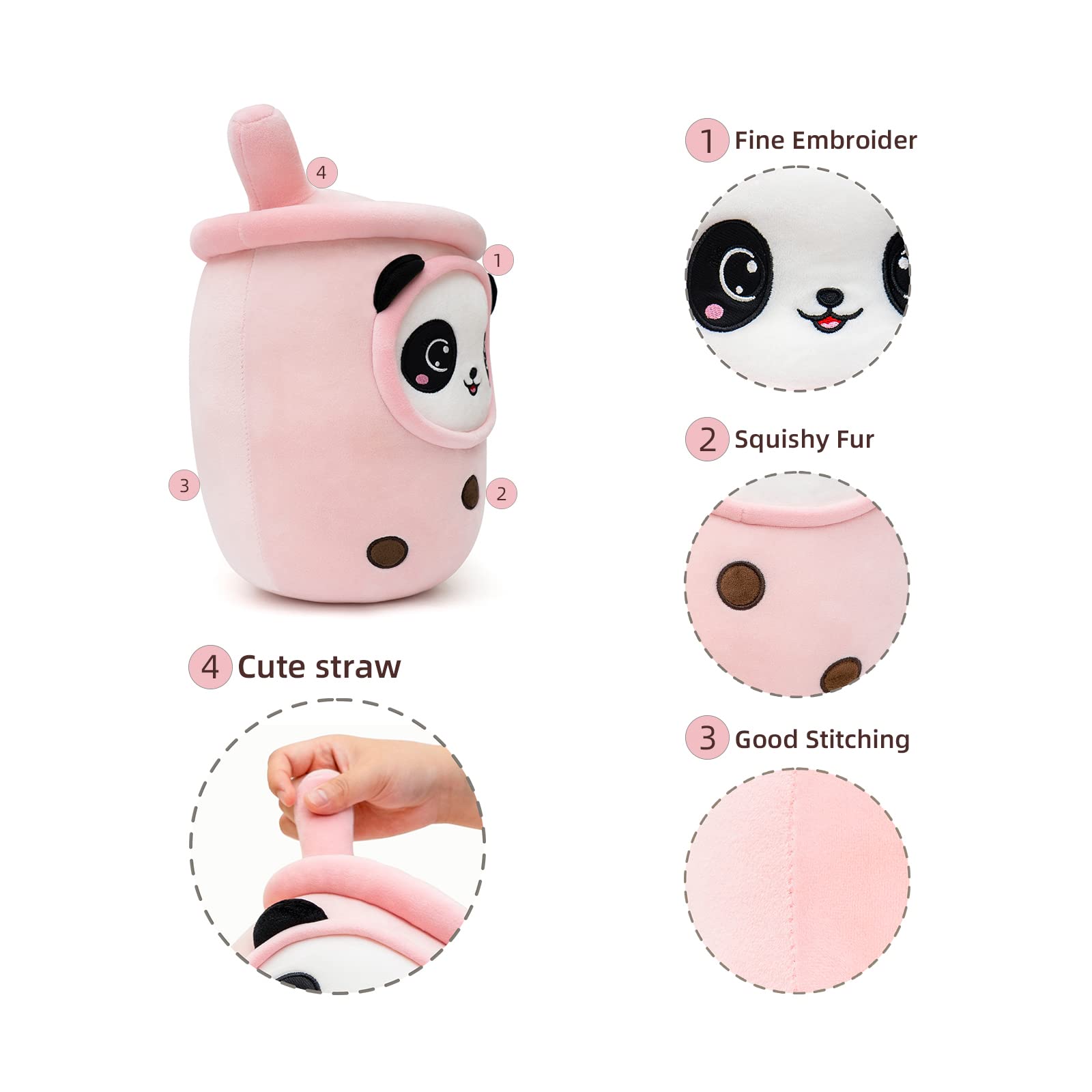 Foto 4 pulgar | Peluche Niuniu Daddy Boba Panda Face Bubble Tea 35 Cm - Venta Internacional.