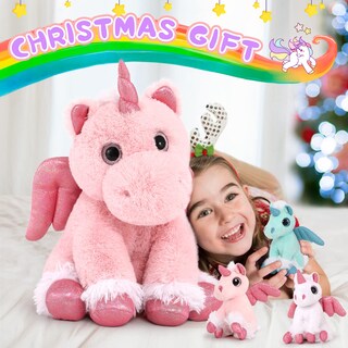 Foto 5 | Peluche Morismos Unicornio Rosa con Bebés en el Interior 45 Cm - Venta Internacional
