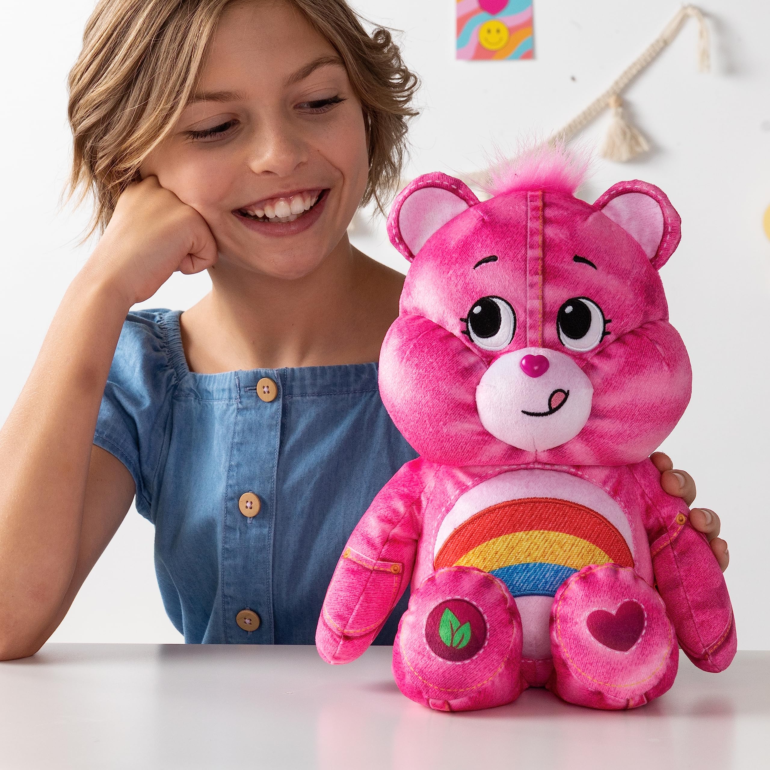 Foto 3 pulgar | Peluche Care Bears Cheer Bear de 14 cm con Diseño de Mezclilla - Venta Internacional