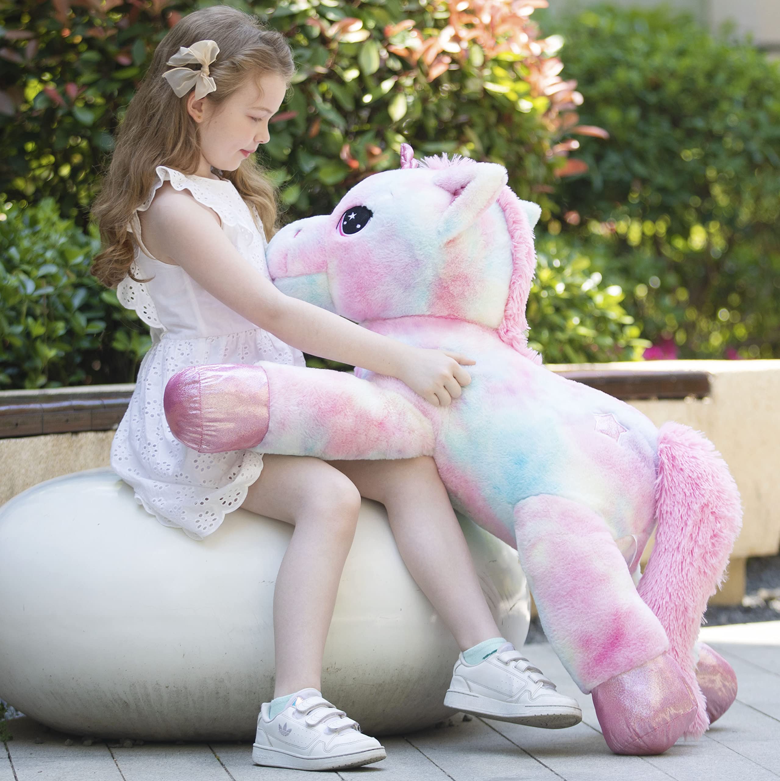 Foto 5 pulgar | Peluche Tezituor con Forma de Unicornio Gigante 110 cm - Venta Internacional