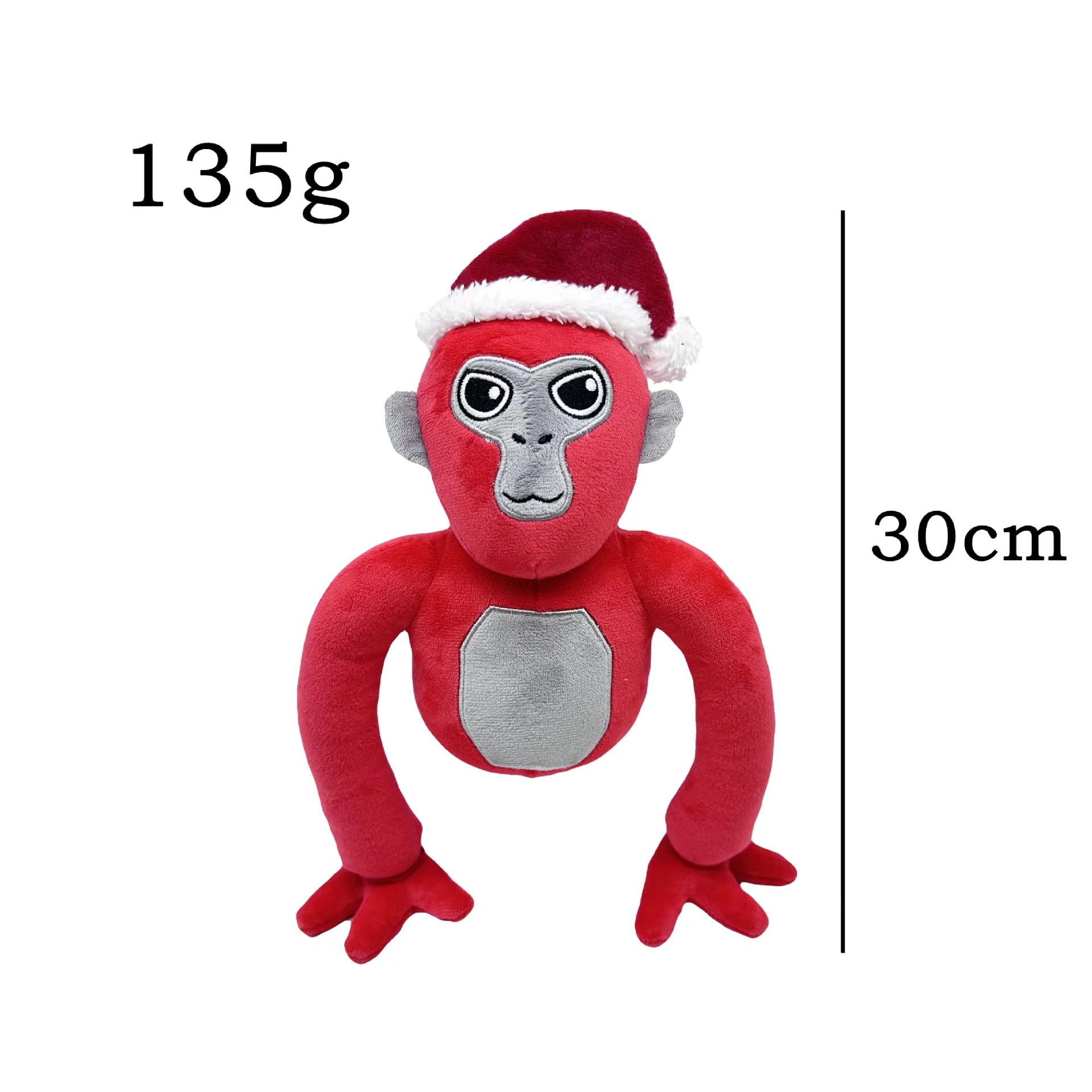 Foto 3 pulgar | Peluche Navideño de Gorila 30 Cm - Venta Internacional
