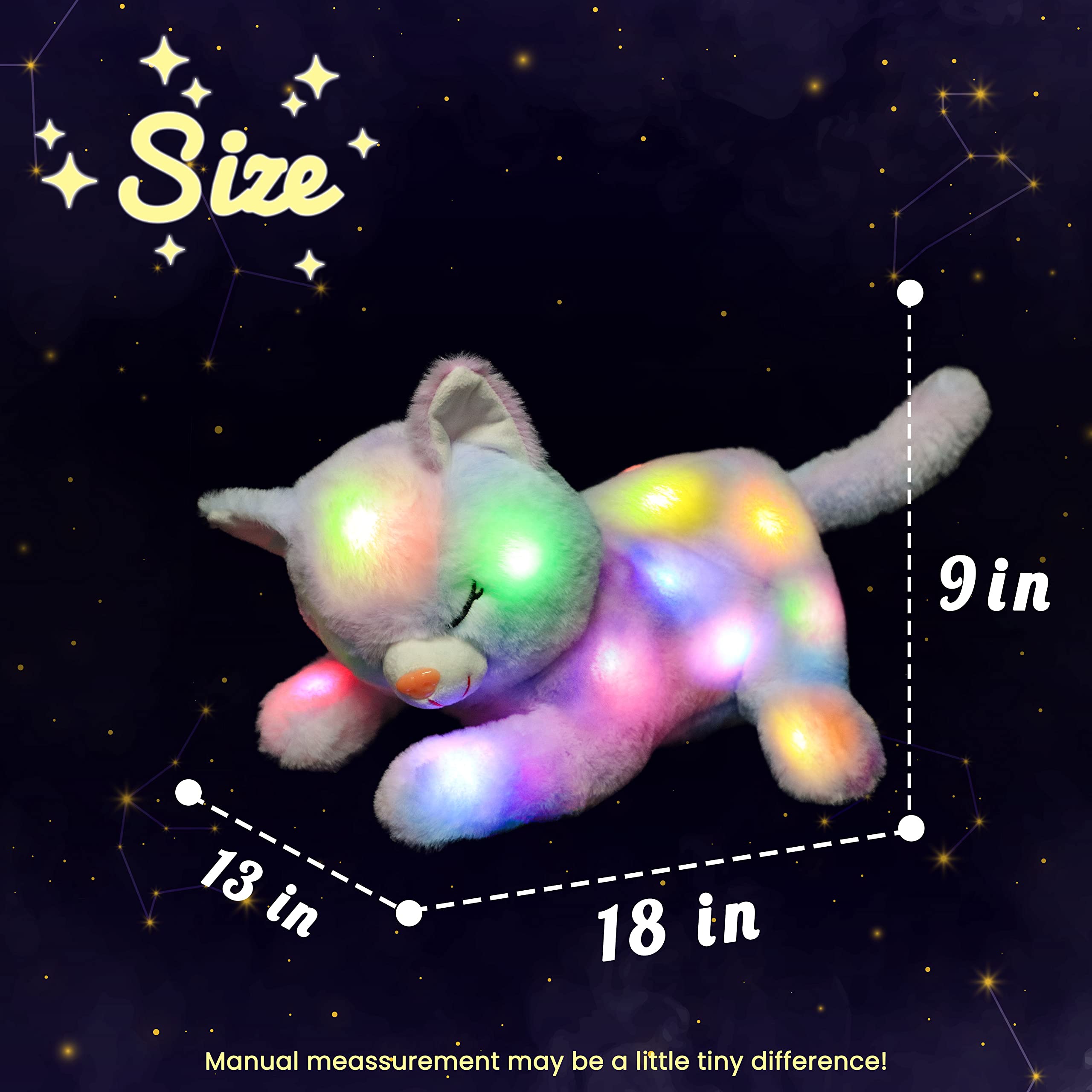 Foto 3 pulgar | Gato De Peluche Hopearl Led Con 3 Gatitos Bebés De 45 Cm - Venta Internacional.