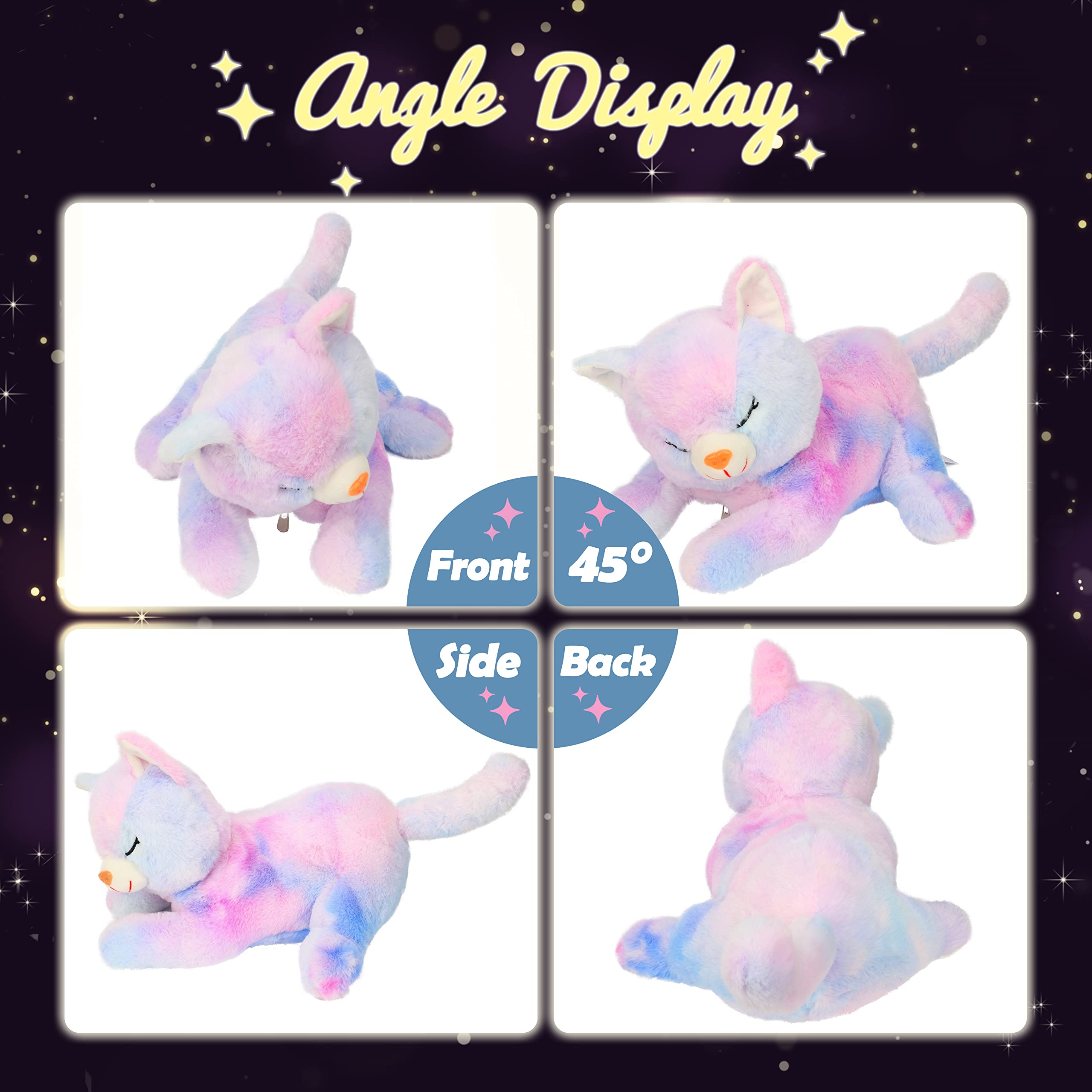 Foto 4 pulgar | Gato De Peluche Hopearl Led Con 3 Gatitos Bebés De 45 Cm - Venta Internacional.