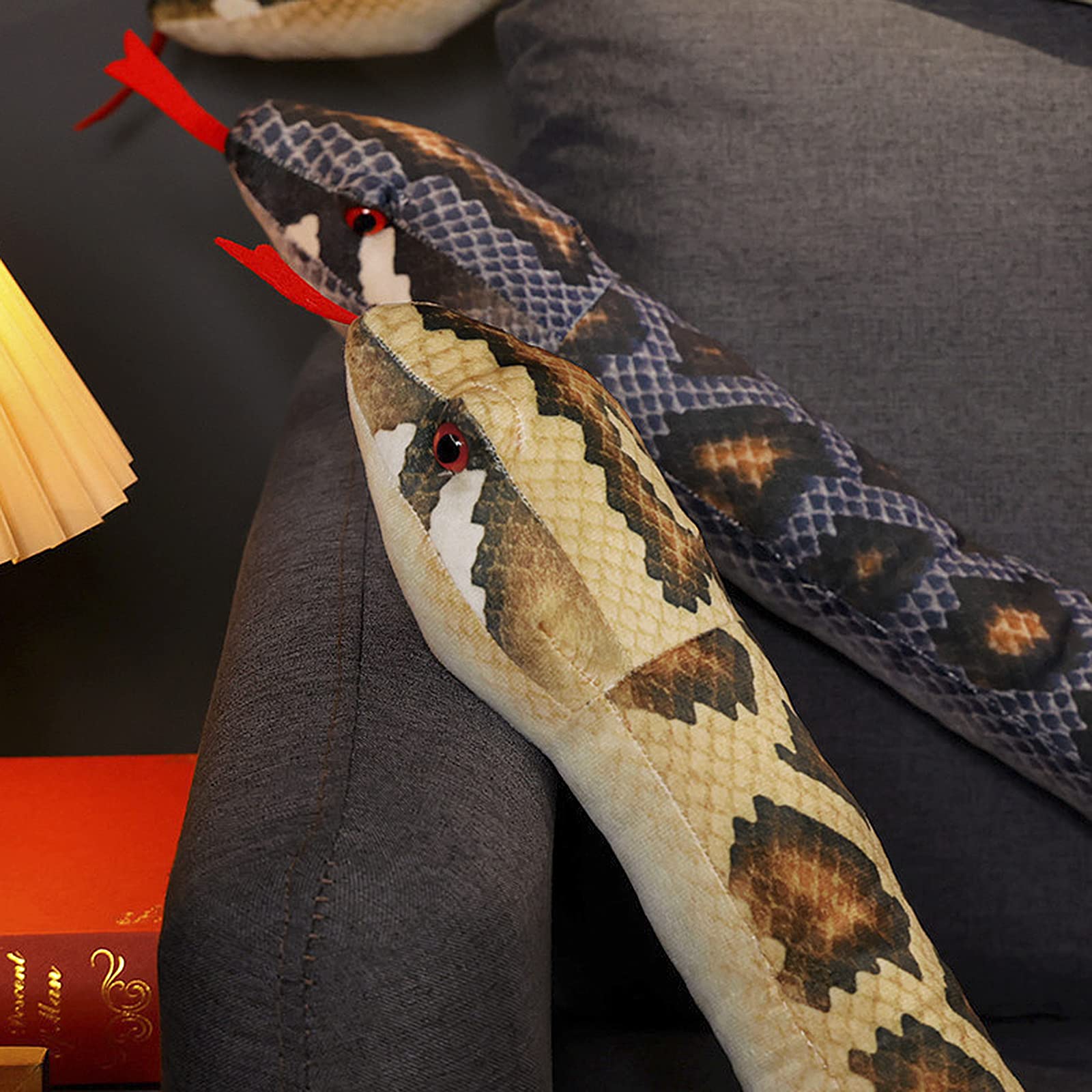 Foto 5 pulgar | Clobeau De Peluche Con Forma De Serpiente Realista De 200 Cm De Largo Para Niños - Venta Internacional.