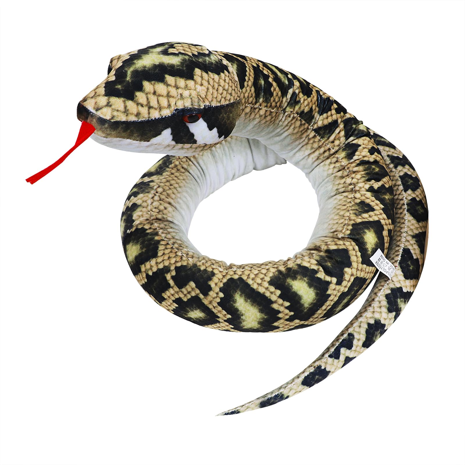 Clobeau De Peluche Con Forma De Serpiente Realista, 200 Cm De Largo - Venta Internacional.