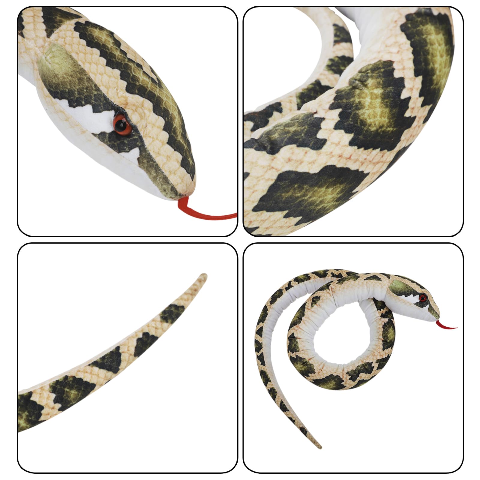 Foto 5 | Clobeau De Peluche Con Forma De Serpiente Realista, 200 Cm De Largo - Venta Internacional.