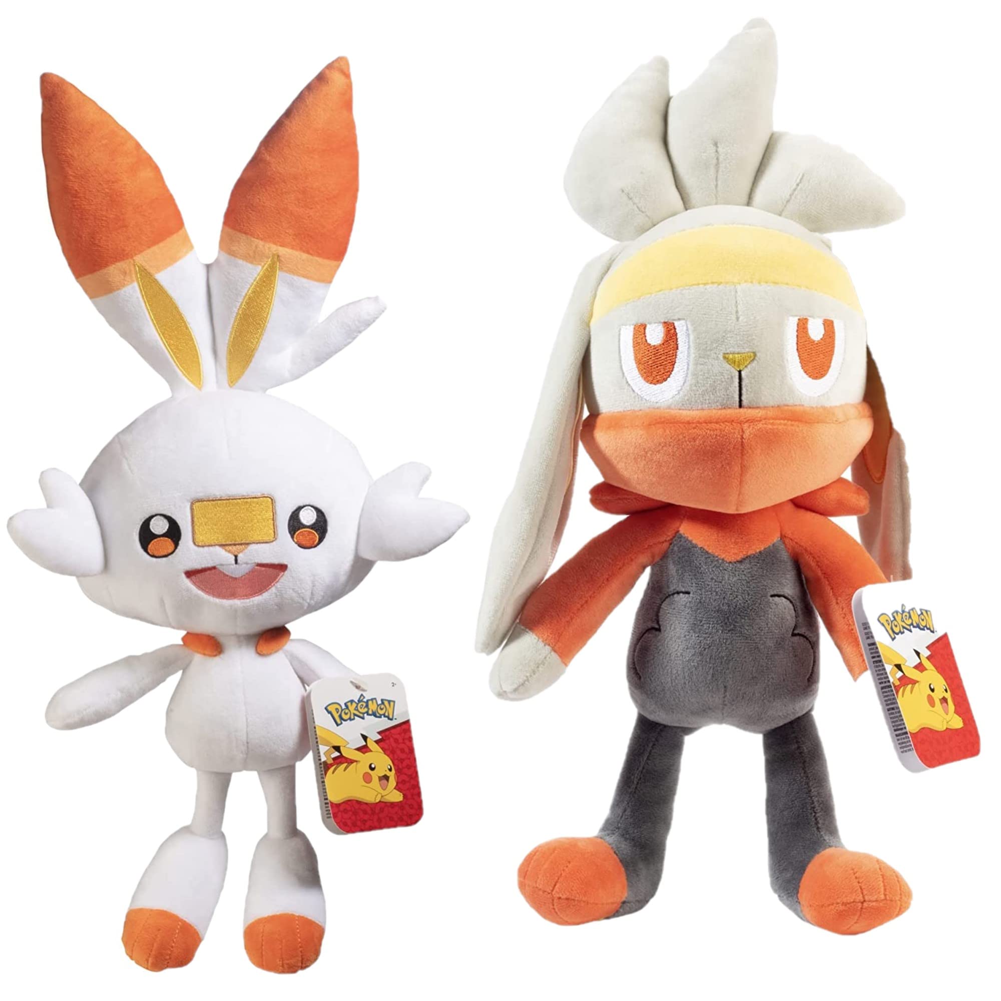 Foto 2 pulgar | Peluches de Peluche Jazwares Pokémon 12 Raboot y Scorbunny - Venta Internacional