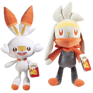 Foto 1 | Peluches de Peluche Jazwares Pokémon 12 Raboot y Scorbunny - Venta Internacional