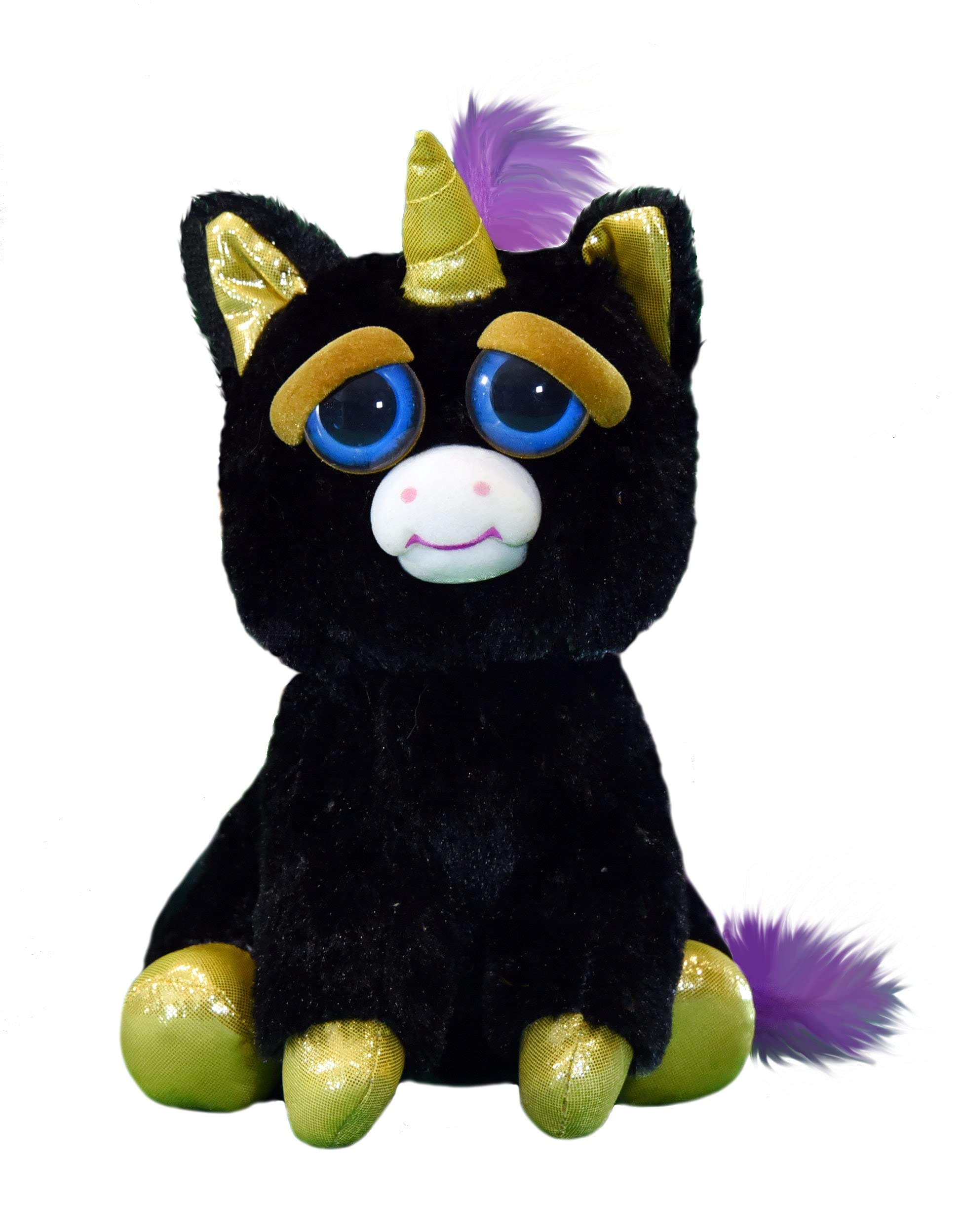 Foto 2 pulgar | Peluche Feisty Pets Gloria Golddigger Unicornio Negro - Venta Internacional