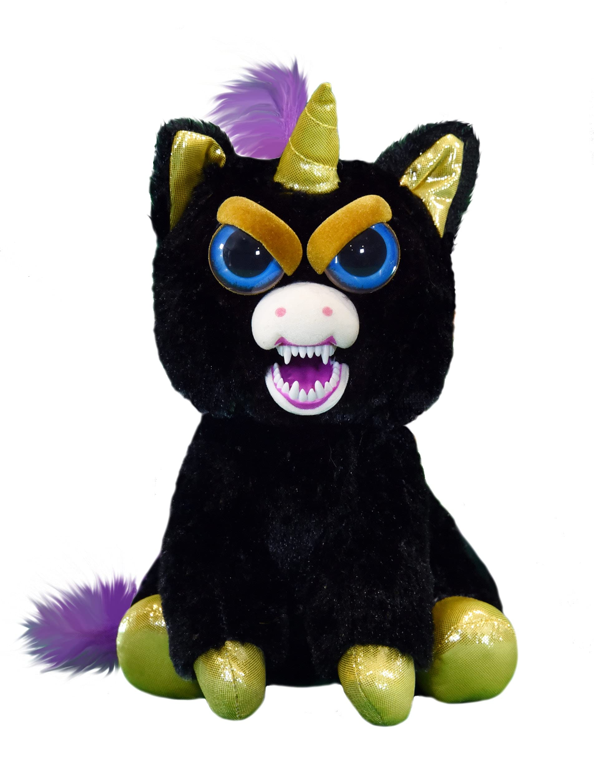 Foto 3 pulgar | Peluche Feisty Pets Gloria Golddigger Unicornio Negro - Venta Internacional