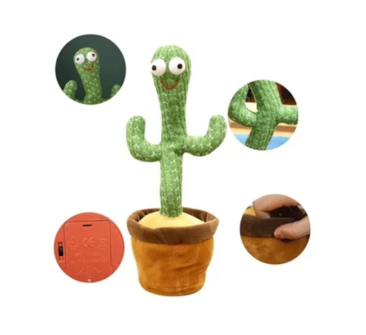Foto 4 pulgar | Juguete de Peluche Cactus Bailador con Repetidor de Voz y Música - Venta Internacional