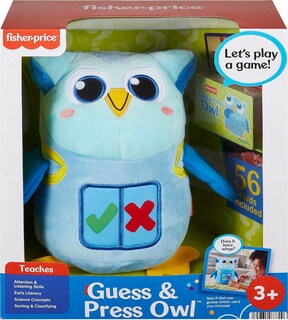 Foto 6 | Juguete de Aprendizaje Preescolar Fisher-price Guess & Press Owl - Venta Internacional
