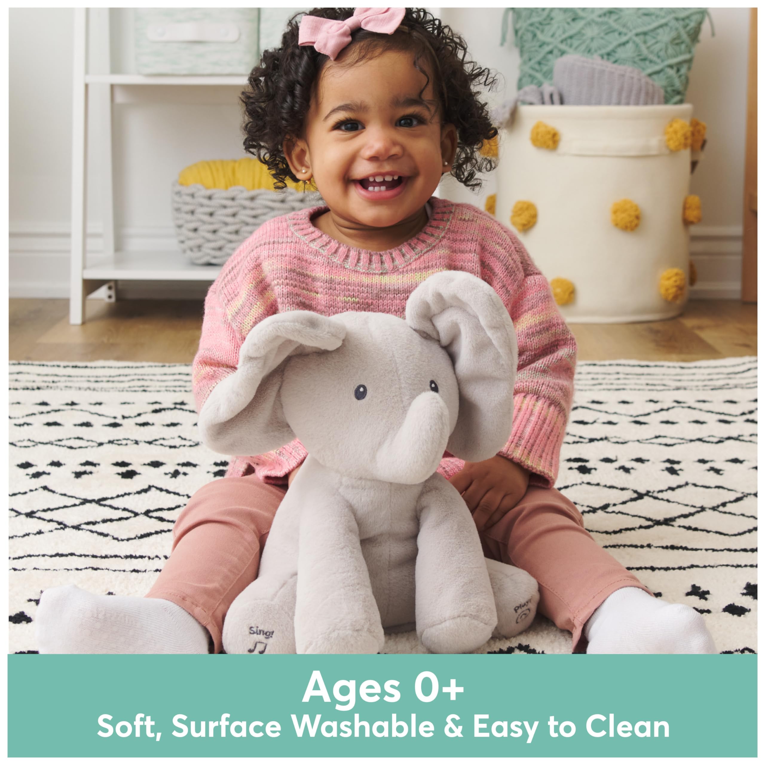 Foto 5 pulgar | Peluche Gund Baby Animation Flappy The Elephant 30 Cm Gris - Venta Internacional.