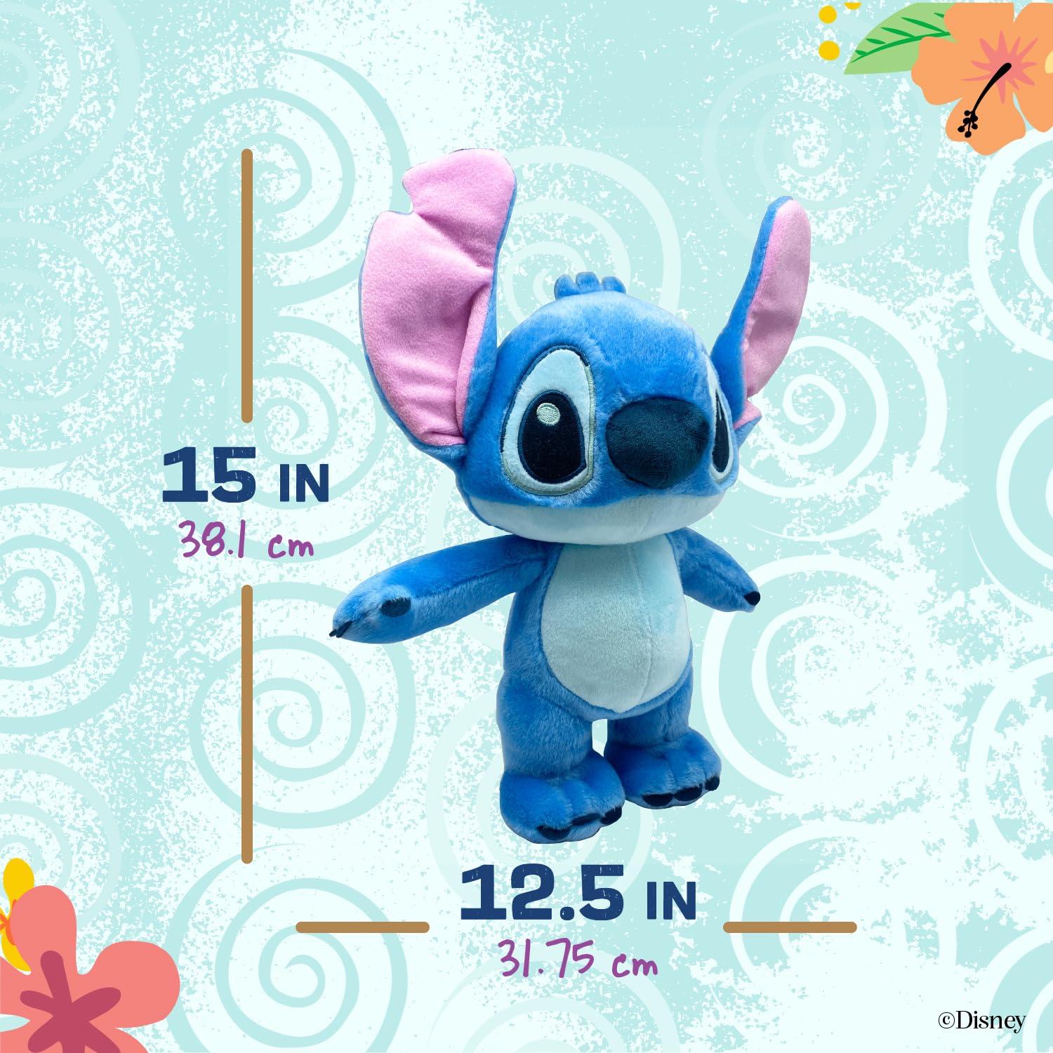Foto 6 pulgar | Peluche Disney Baby Lilo & Stitch De 38 Cm - Venta Internacional.