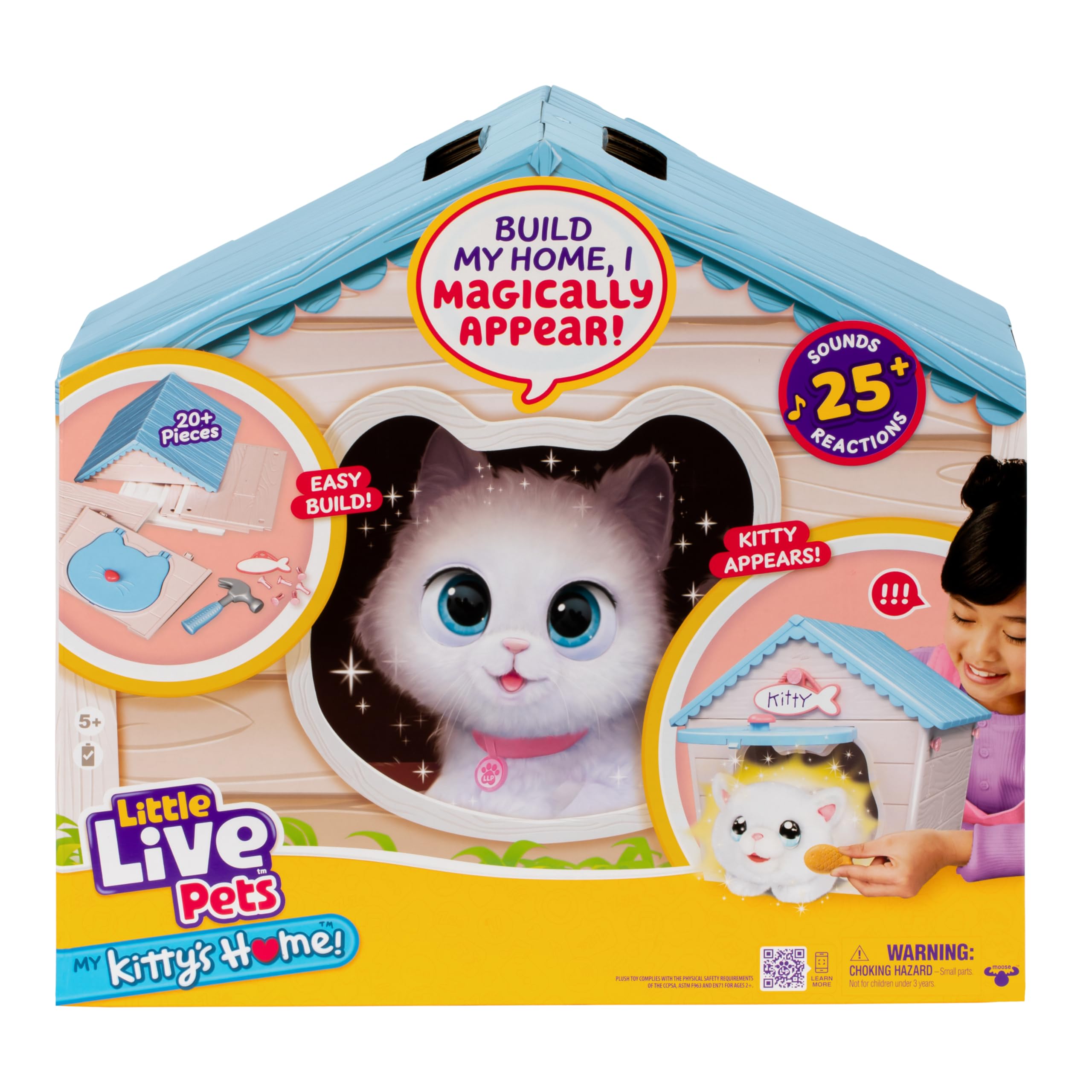 Foto 5 | Peluche Interactivo Kitten Little Live Pets My Kitty's Home - Venta Internacional.