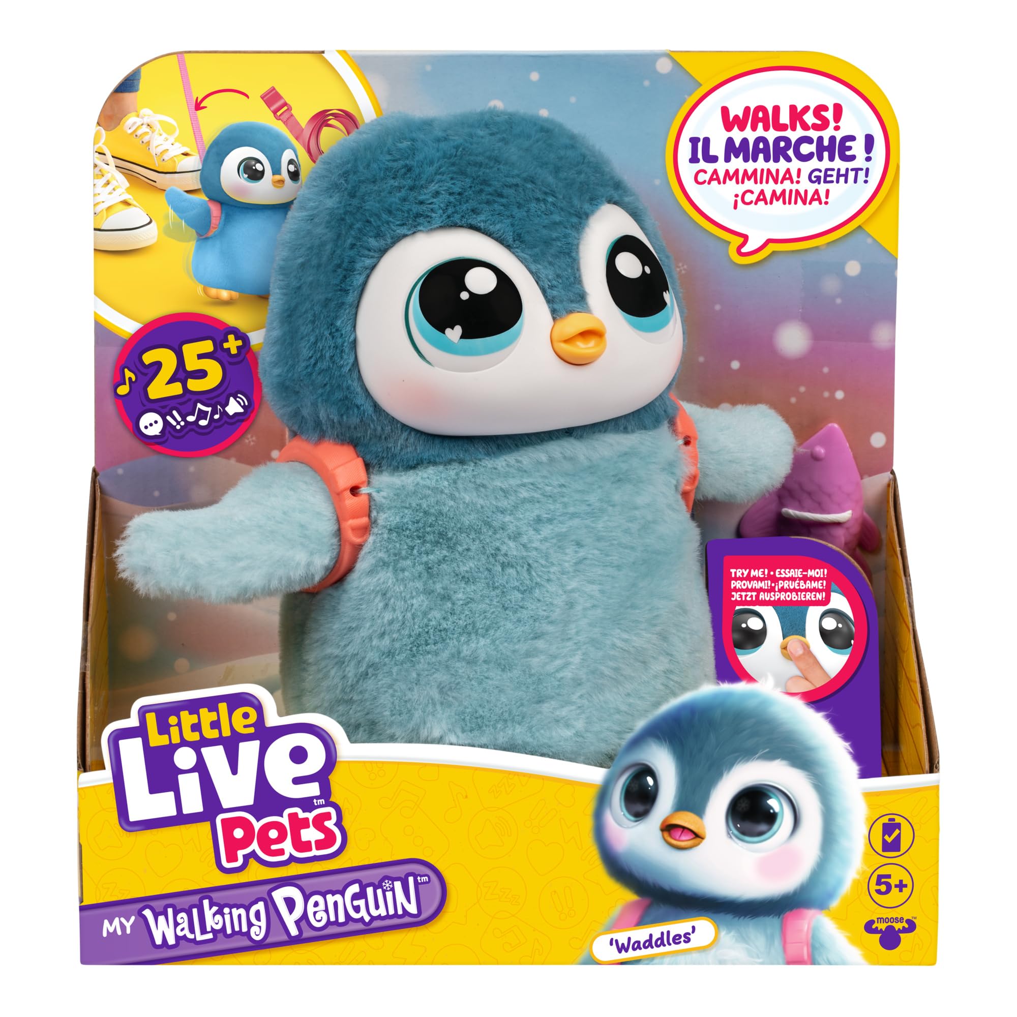 Foto 7 pulgar | Pingüino Interactivo Little Live Pets My Walking Waddles - Venta Internacional.