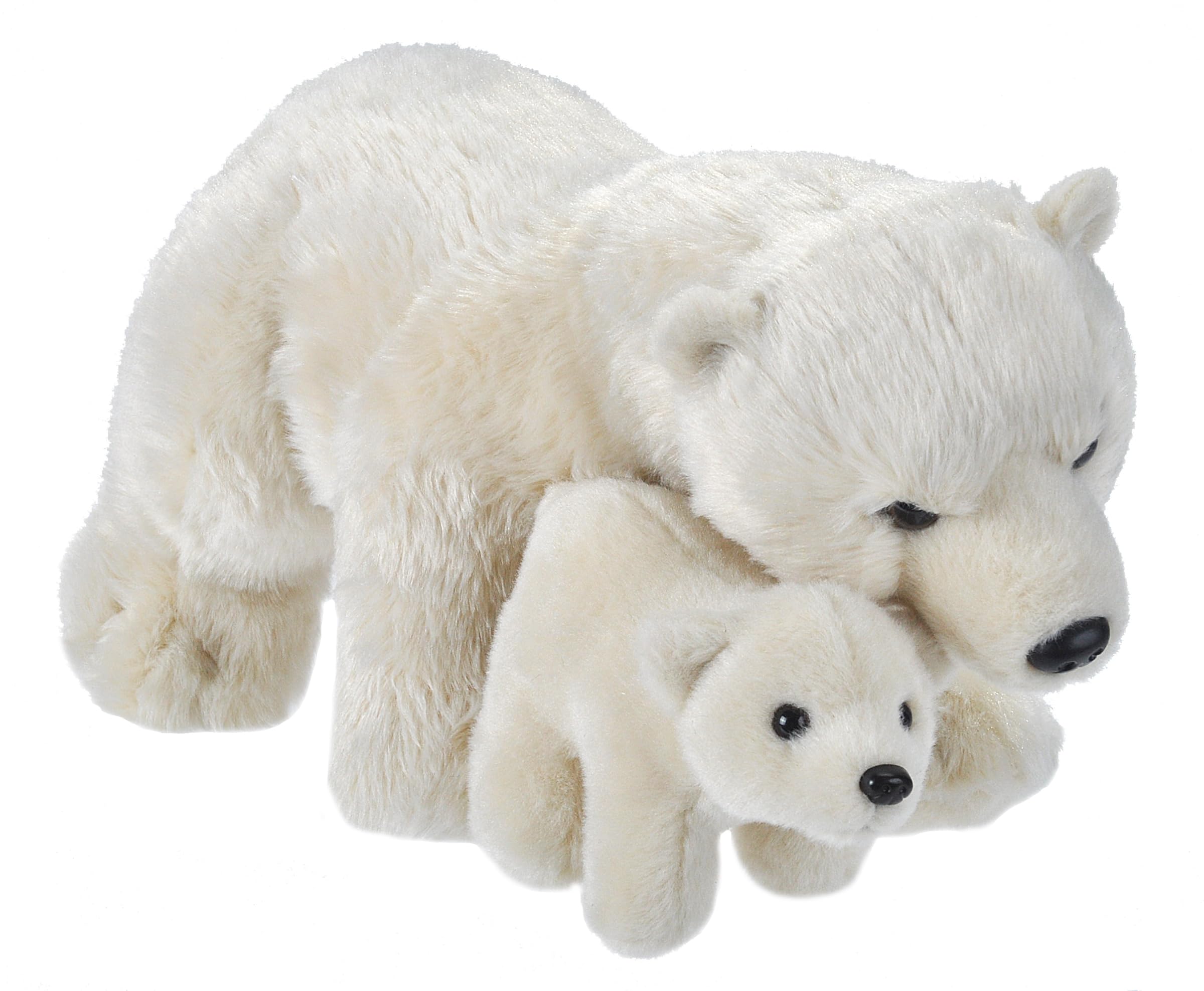 Peluche Wild Republic Para Mamá Y Bebé, Oso Polar, 14 Cm - Venta Internacional.