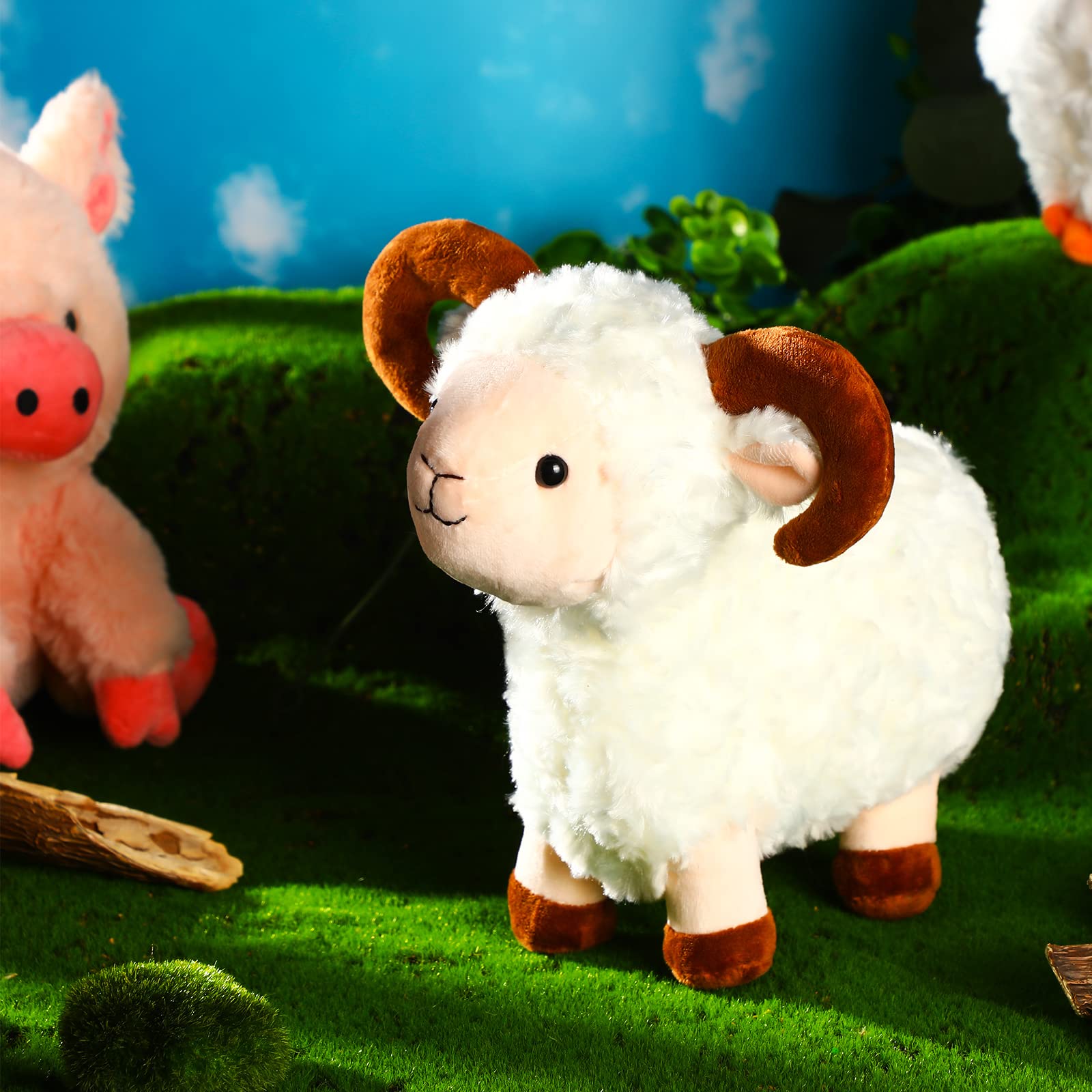 Foto 7 pulgar | Juego De Animales De Granja De Peluche Skylety De 10 Pulgadas Para Niños, Paquete De 5 - Venta Internacional.
