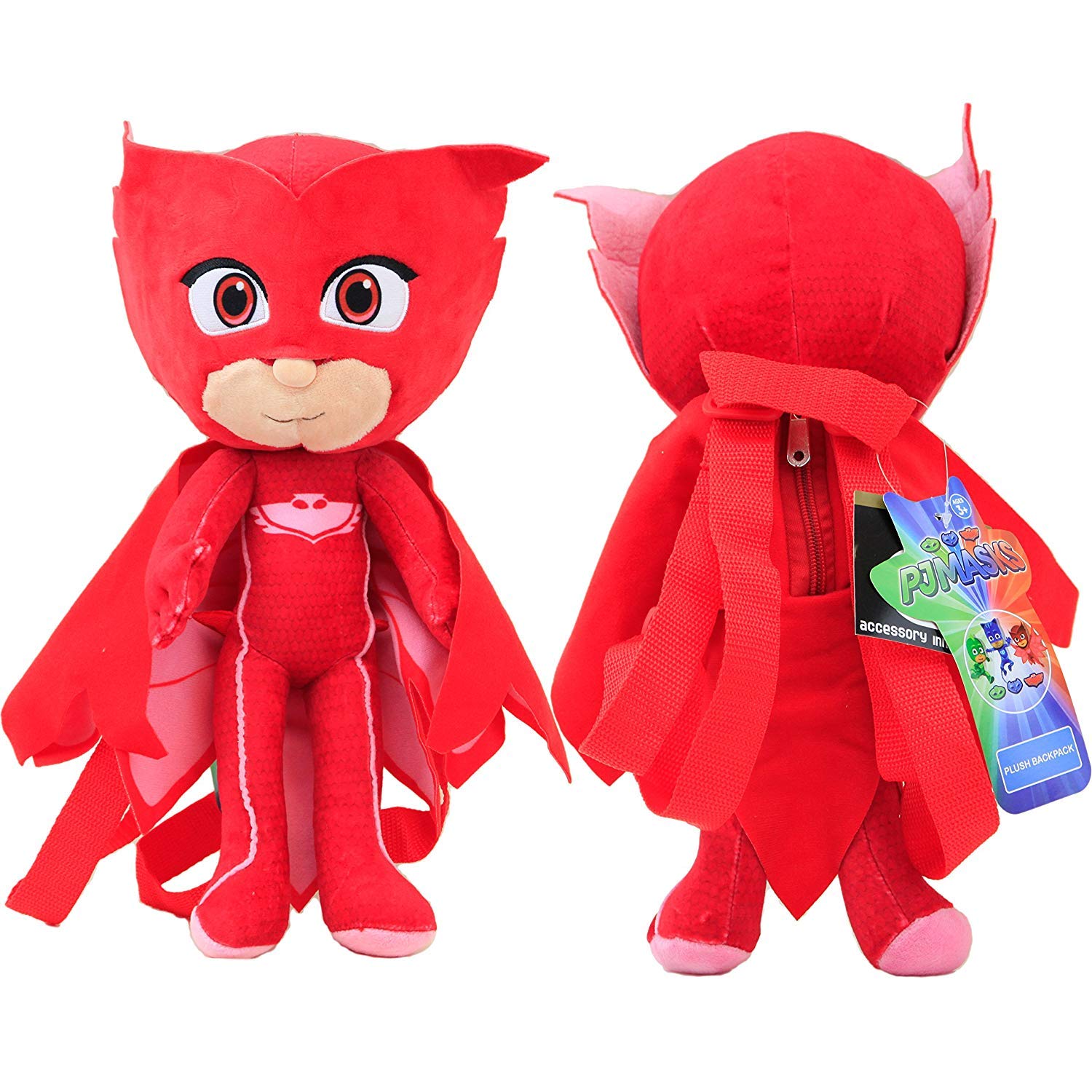 Foto 2 pulgar | Mochila Con Forma De Muñecos De Peluche, 14 Pulgadas, Color Rojo Disney - Venta Internacional.