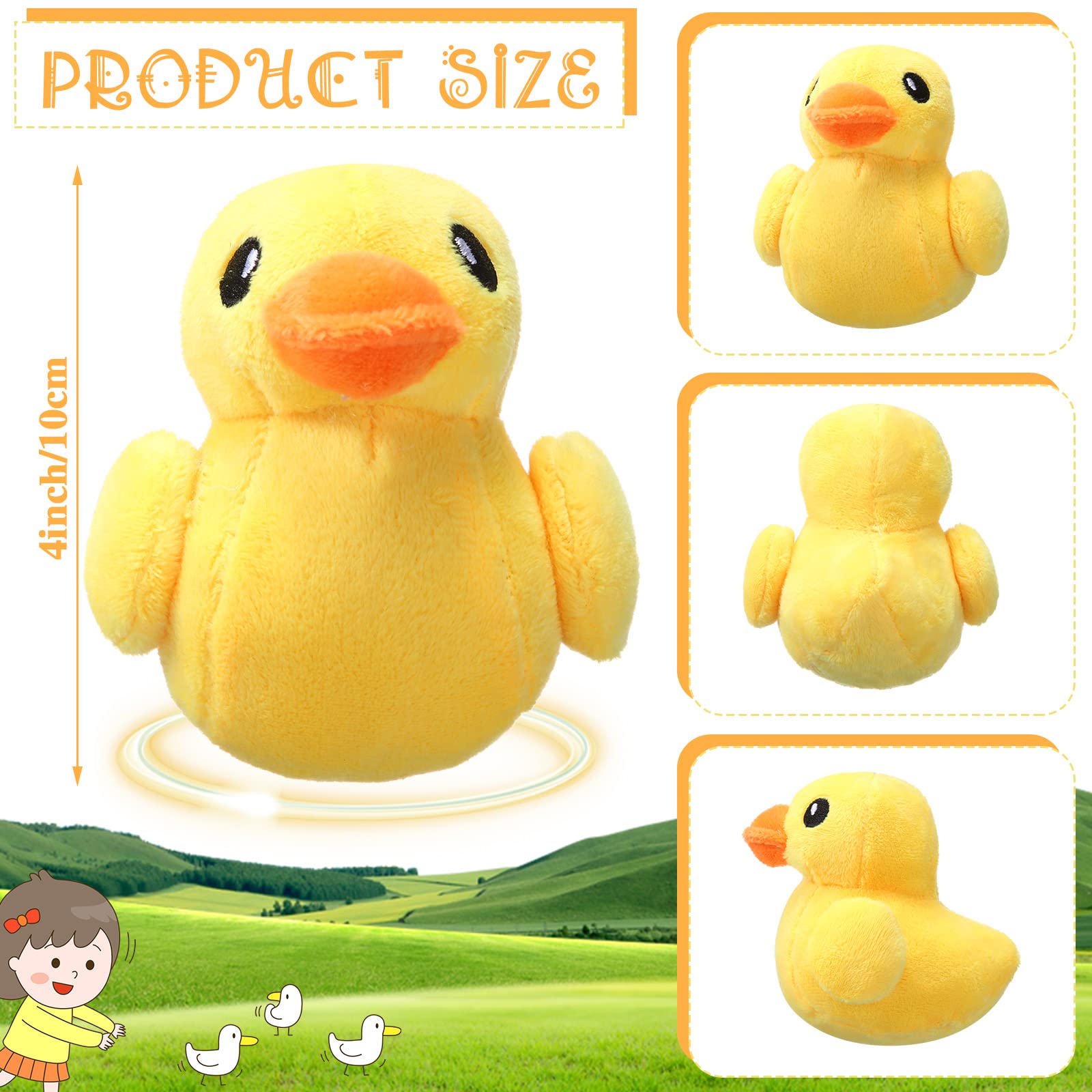 Foto 3 pulgar | Pato De Peluche Skylety Yellow Duck De Peluche, 10 Cm, Para Niños Mayores De 14 Años - Venta Internacional.