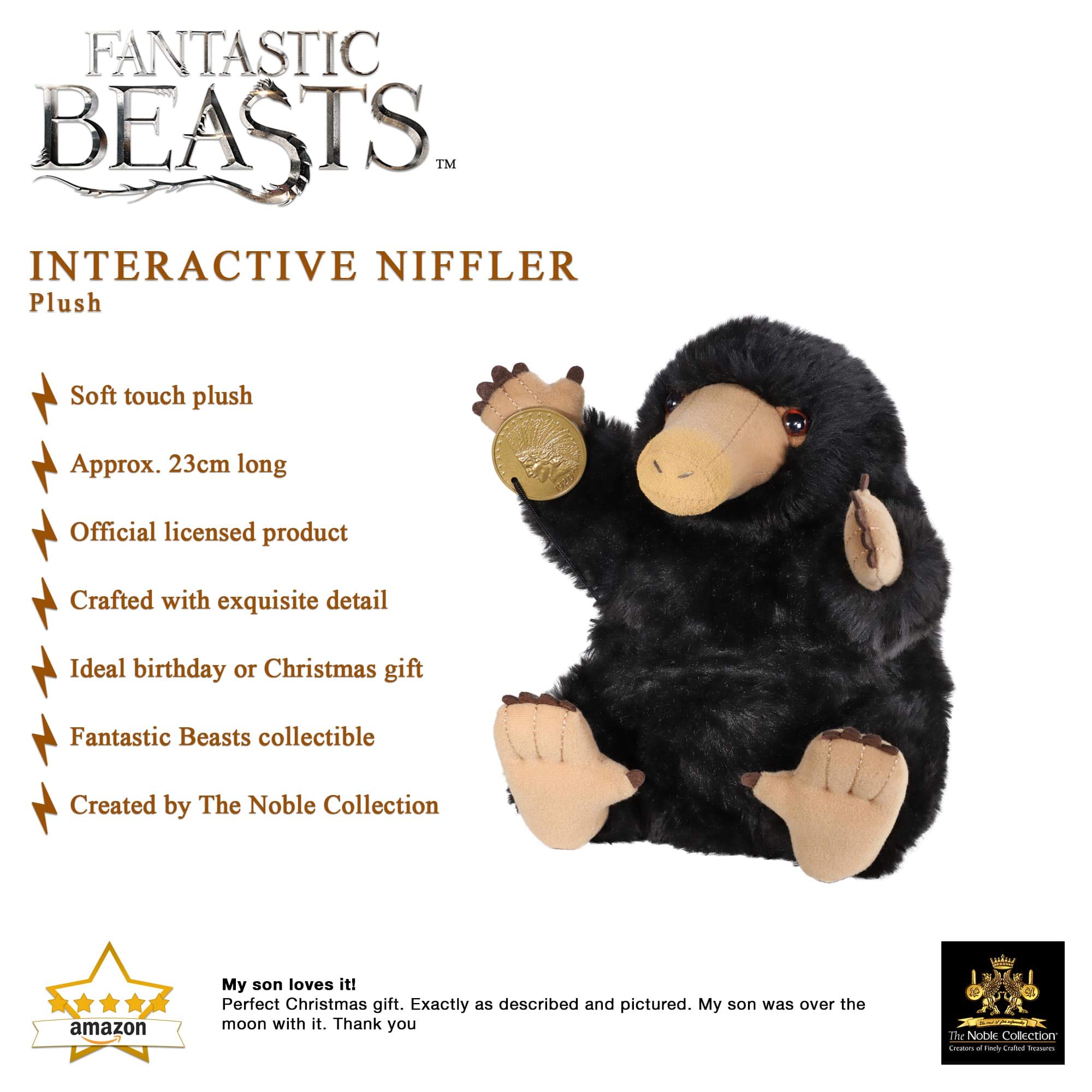 Foto 3 | Marioneta De Peluche The Noble Collection Wizarding World Niffler - Venta Internacional.