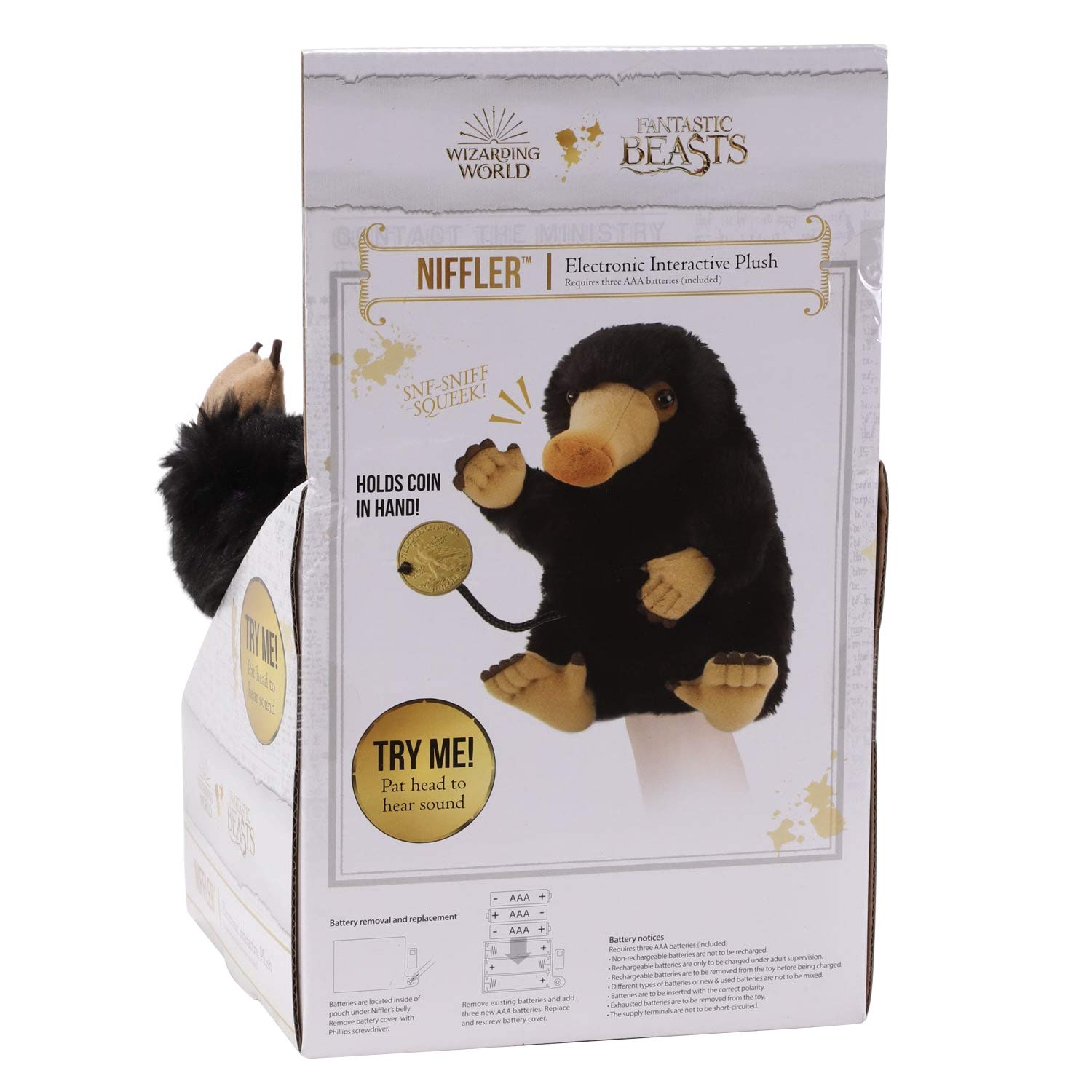 Foto 7 pulgar | Marioneta De Peluche The Noble Collection Wizarding World Niffler - Venta Internacional.